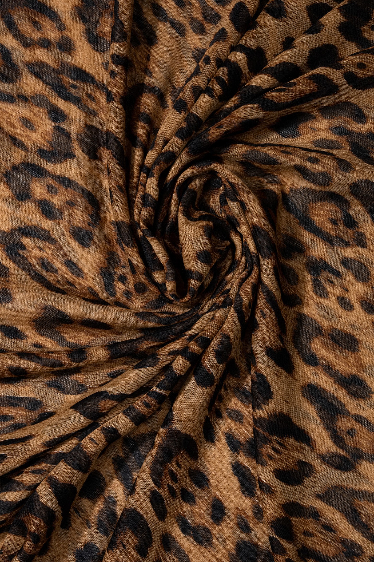 Rectangular Scarf with Animal Print