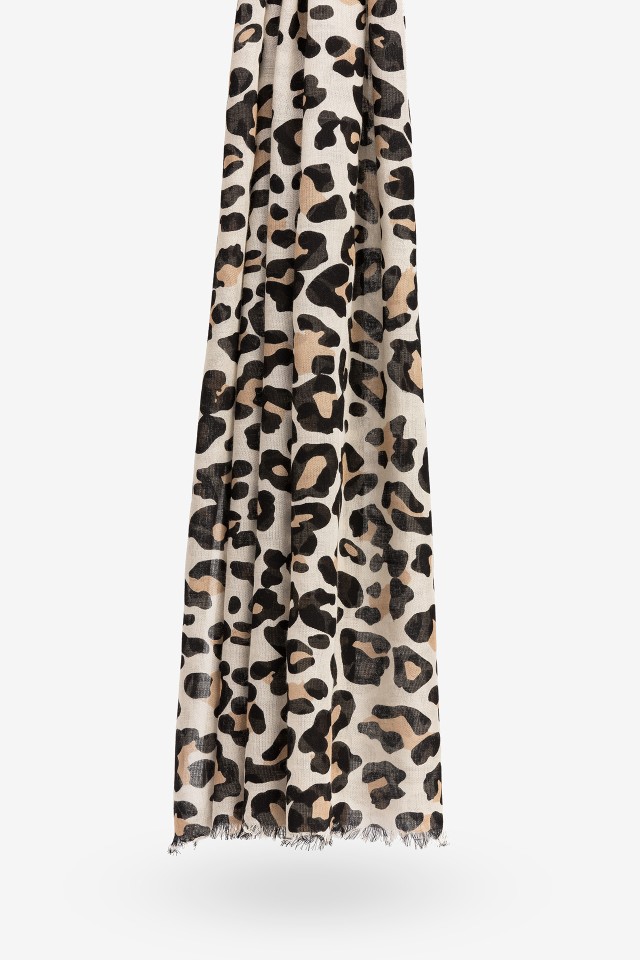 Pauelo Rectangular Estampado Animal