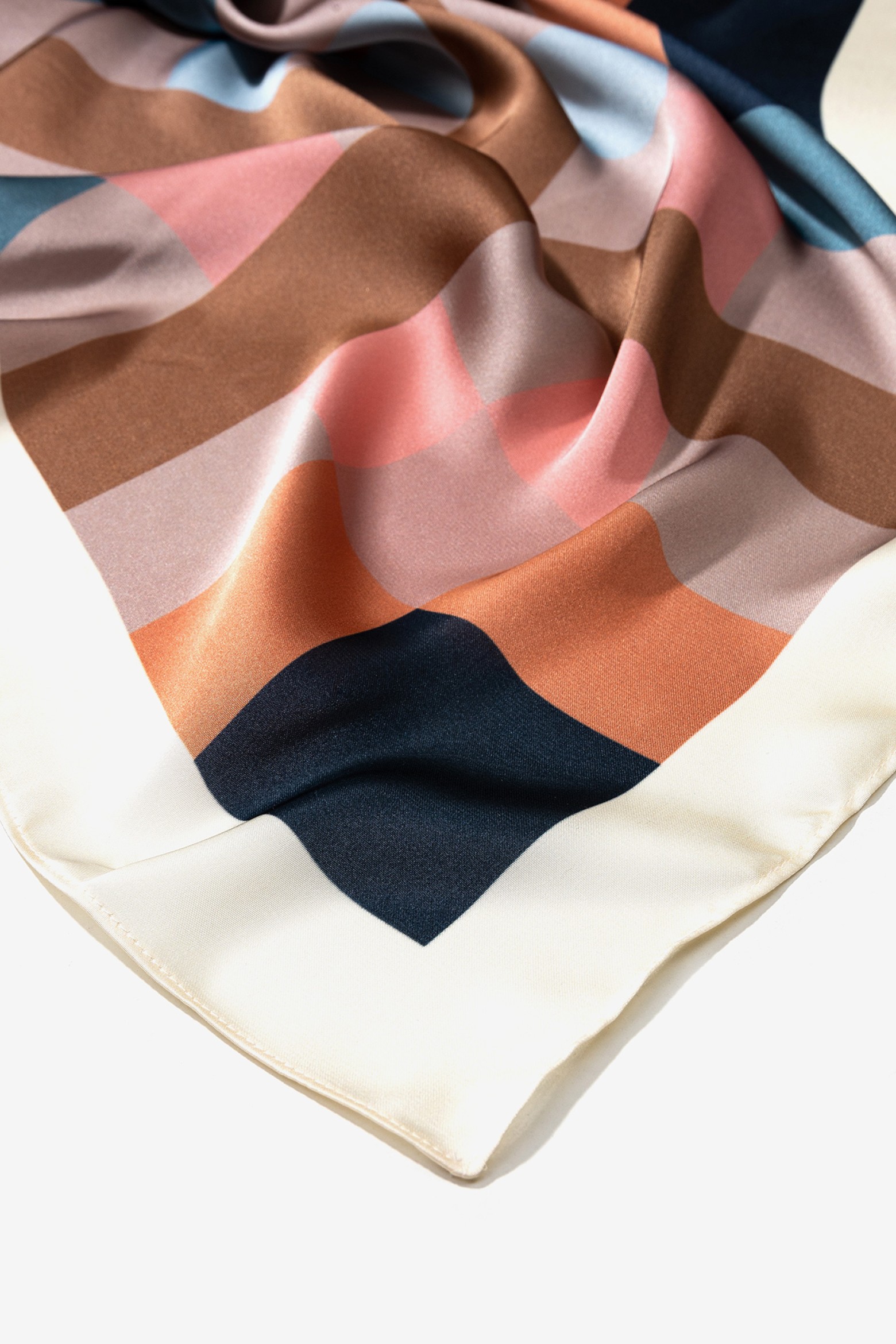 Geometric Printed Satin Scarf