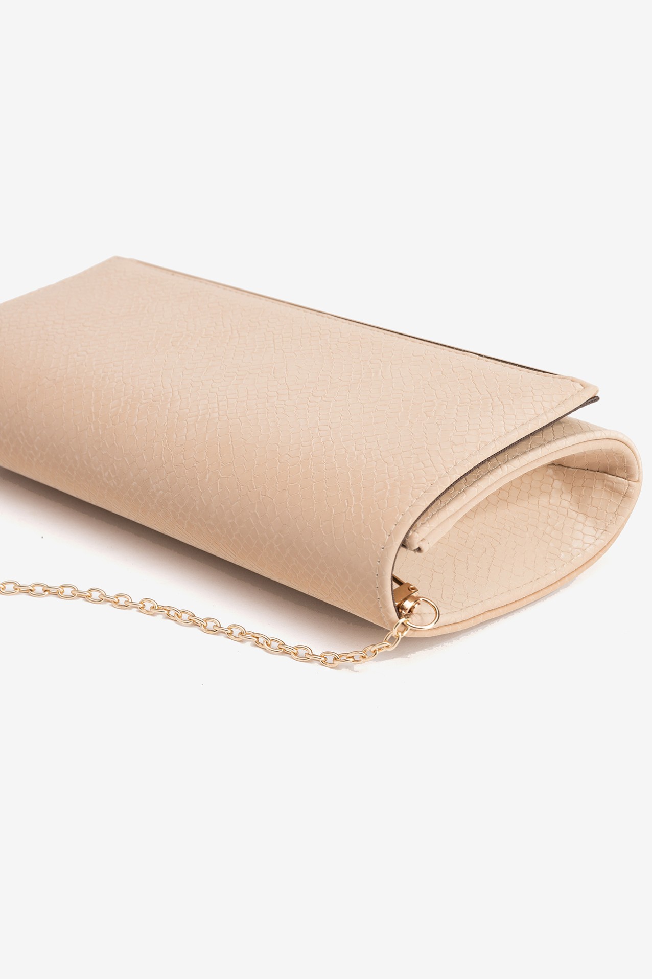 Clutch Efeito Pele Serpente