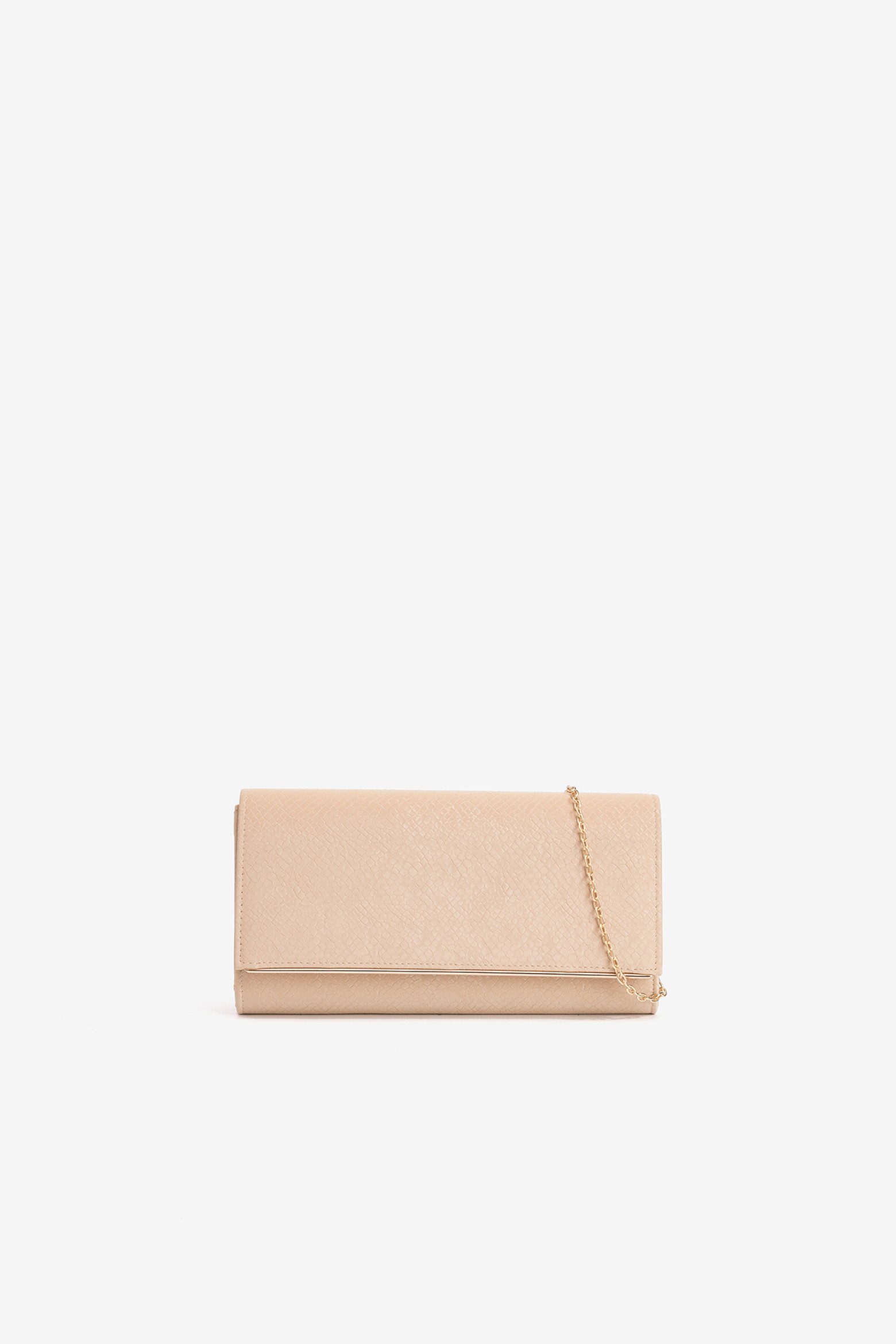 Clutch Efeito Pele Serpente