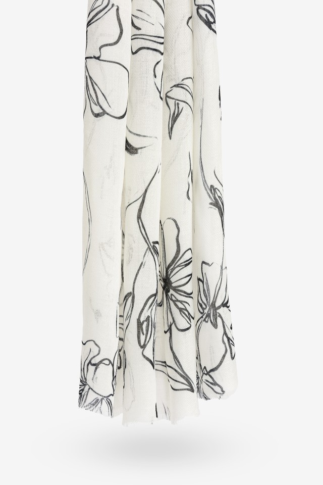 Leno Retangular Estampado Floral
