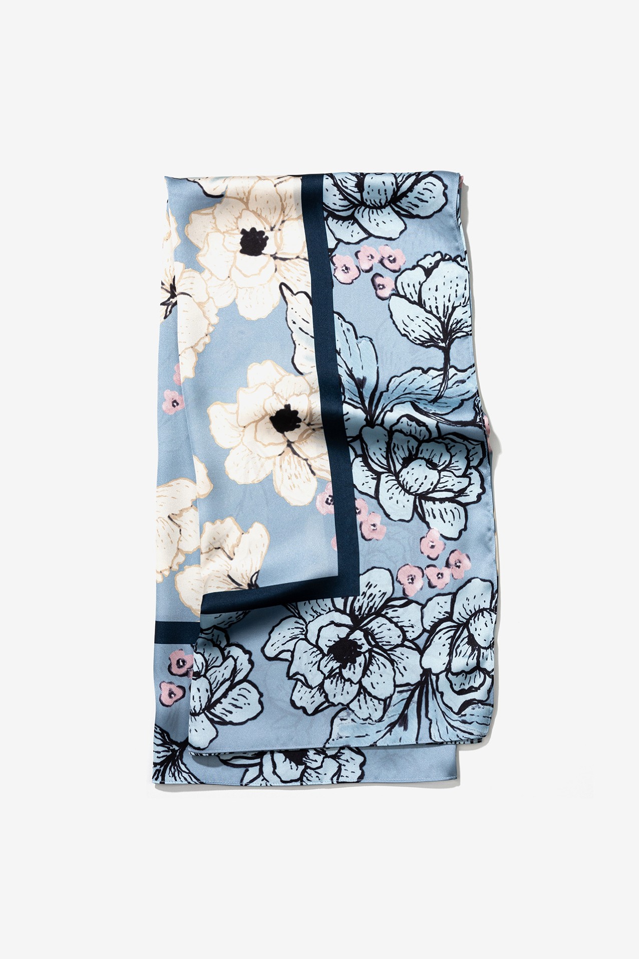 Floral Satin Scarf