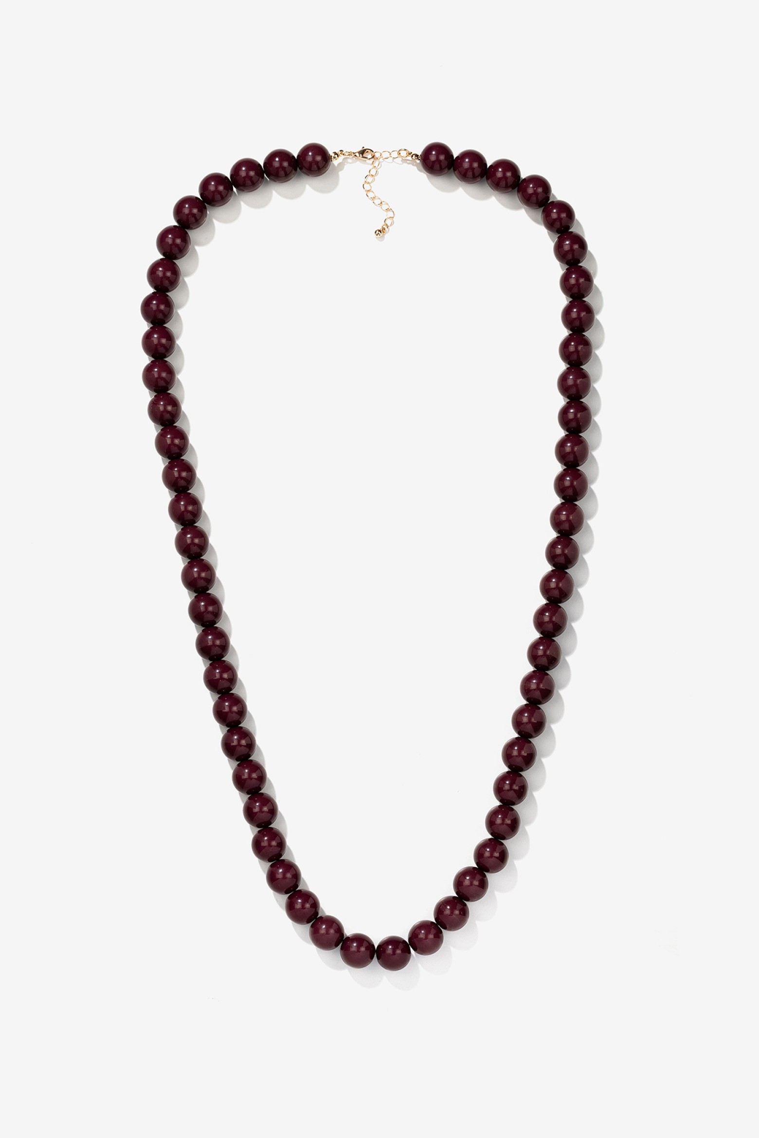 Collar de cuentas burdeos