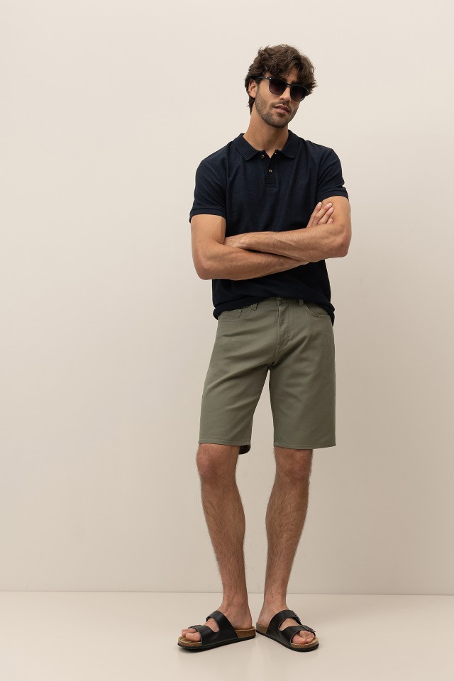 Regular Fit Twill Shorts
