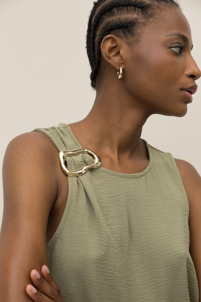Blusa Wrinkled com Fivela
