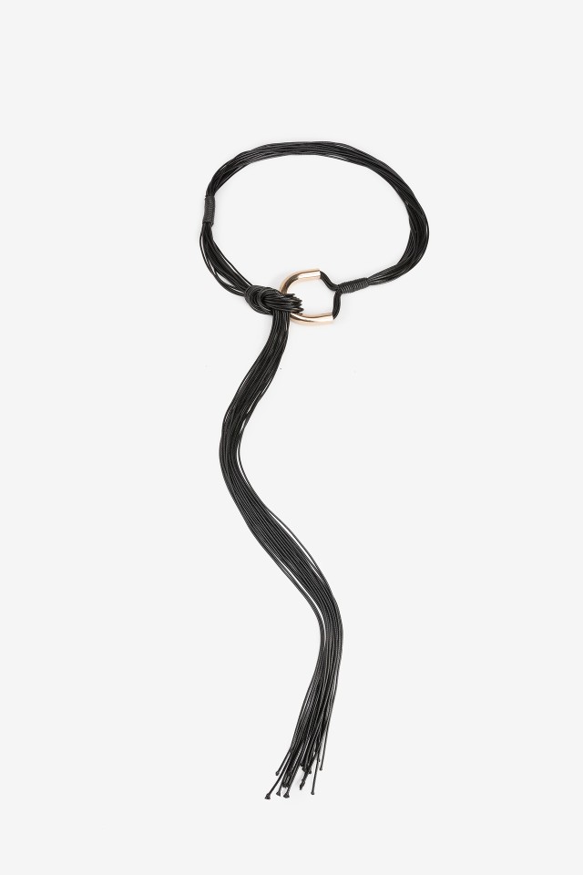 Black Tassel Belt