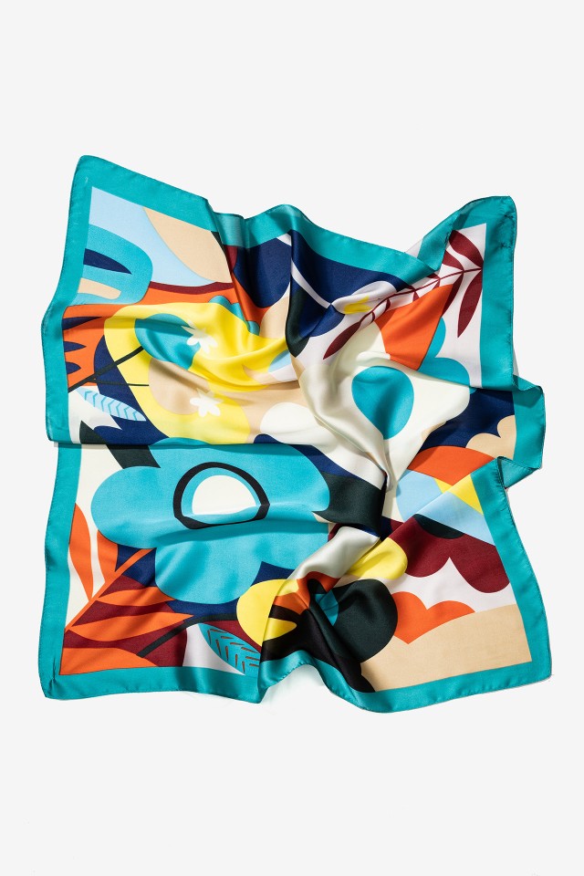 Bandana Acetinada Floral Bandana Acetinada Floral