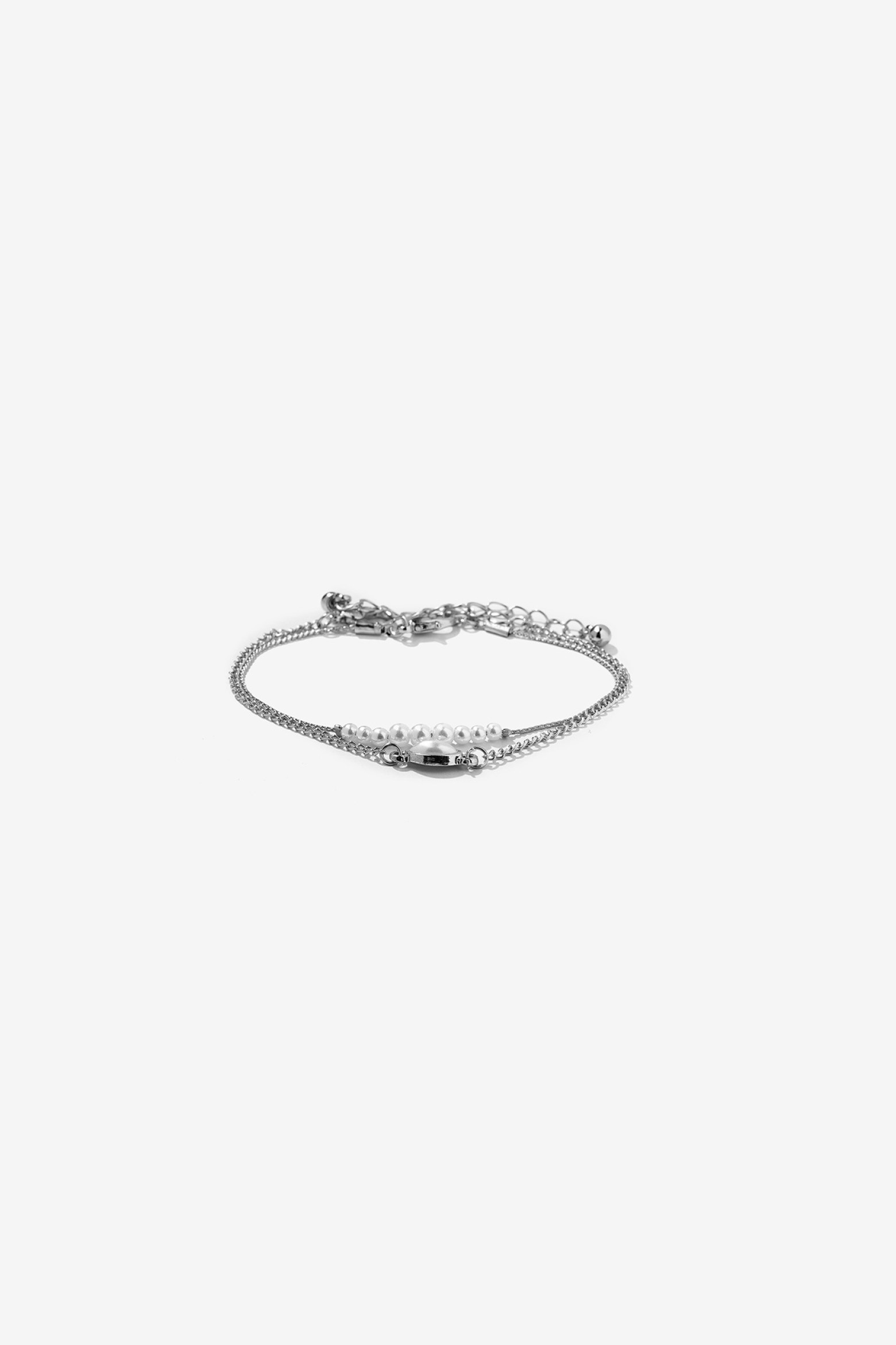 Pulsera de cadena plateada