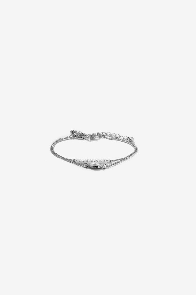 Pulsera de cadena plateada