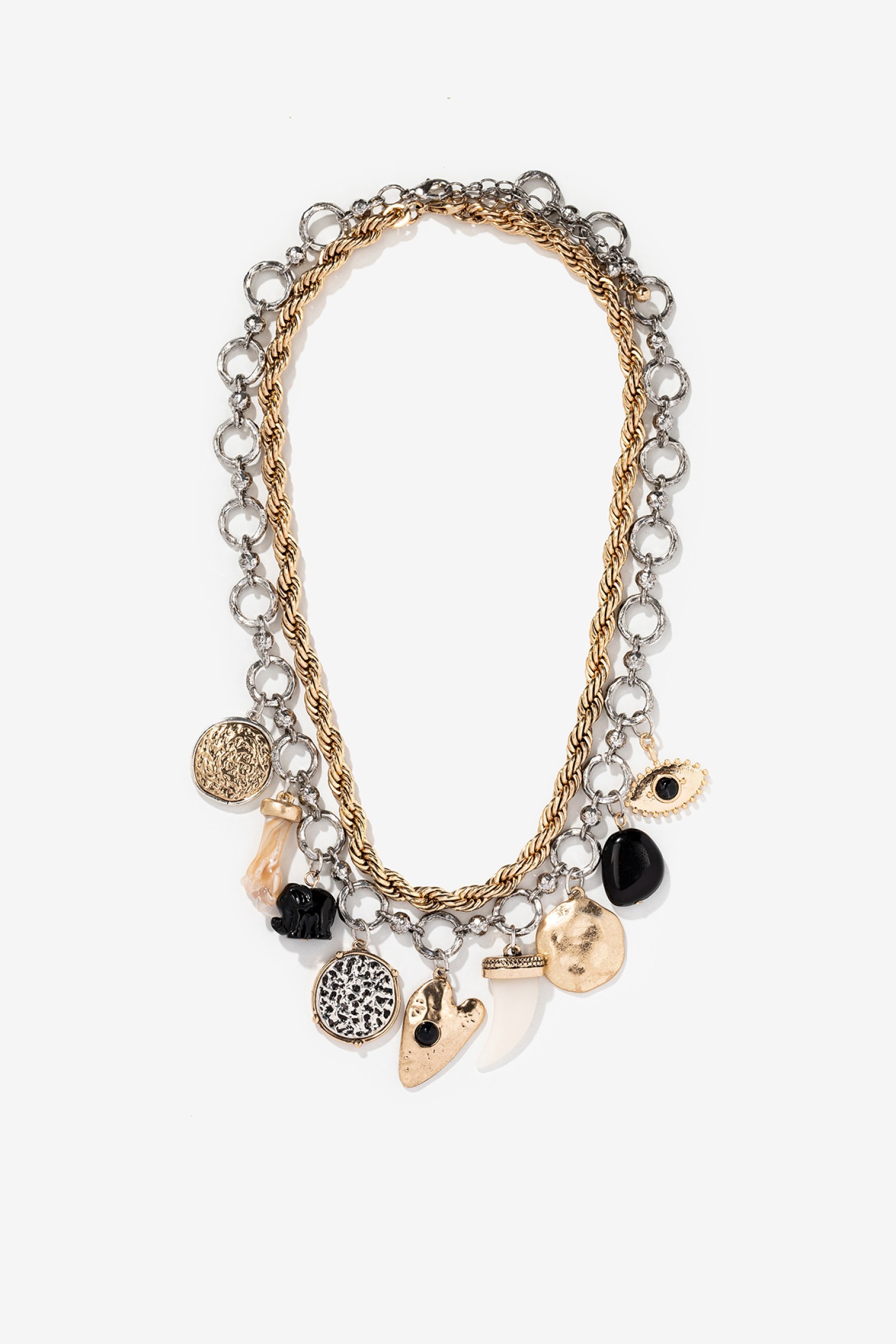 Collar con colgantes mixtos