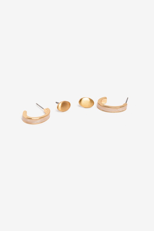 Pack de pendientes aros esmaltados