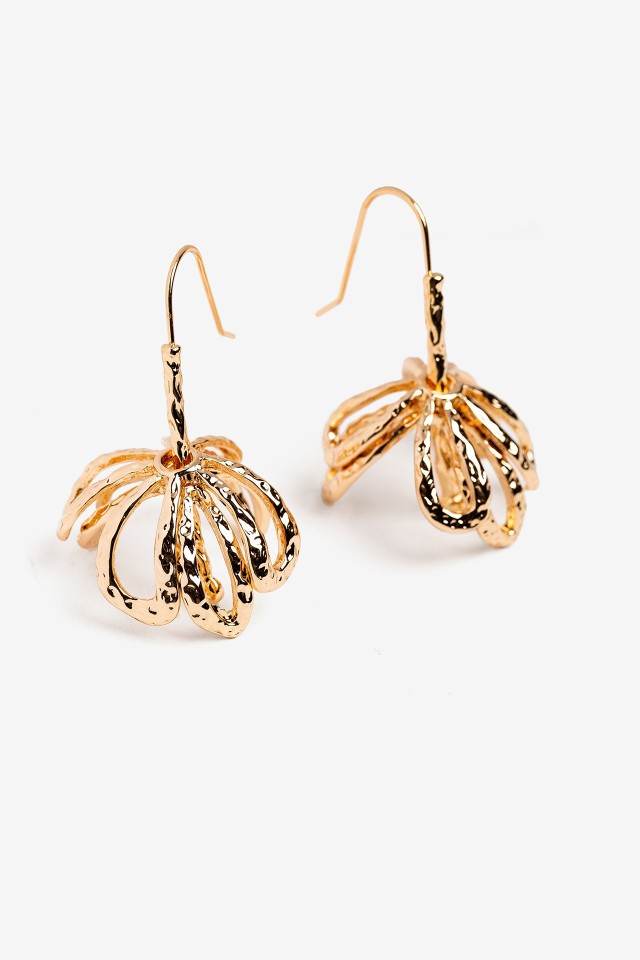 Pendientes de Gancho con Flor