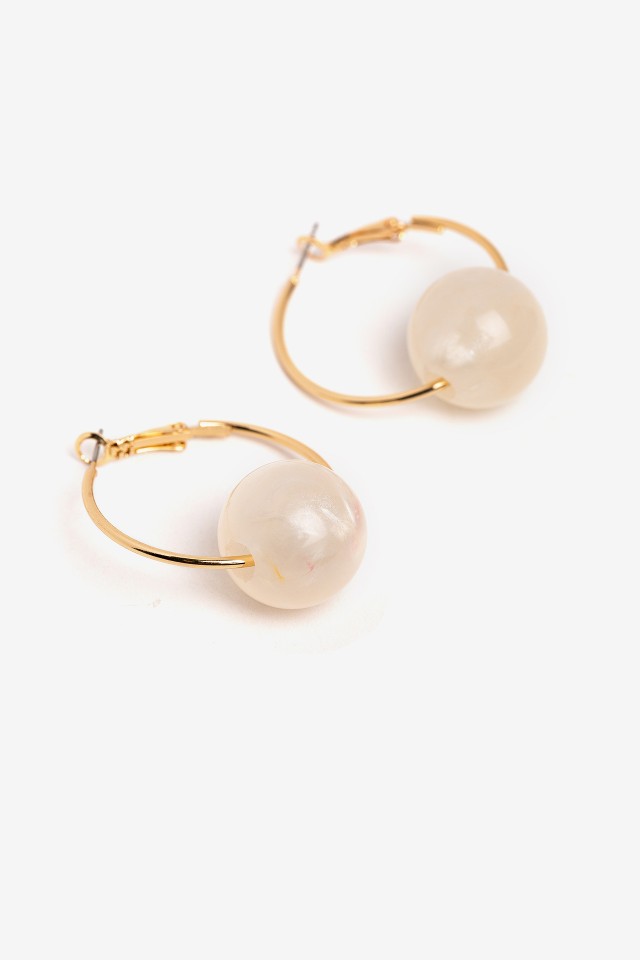 Aros con abalorios acrlicos