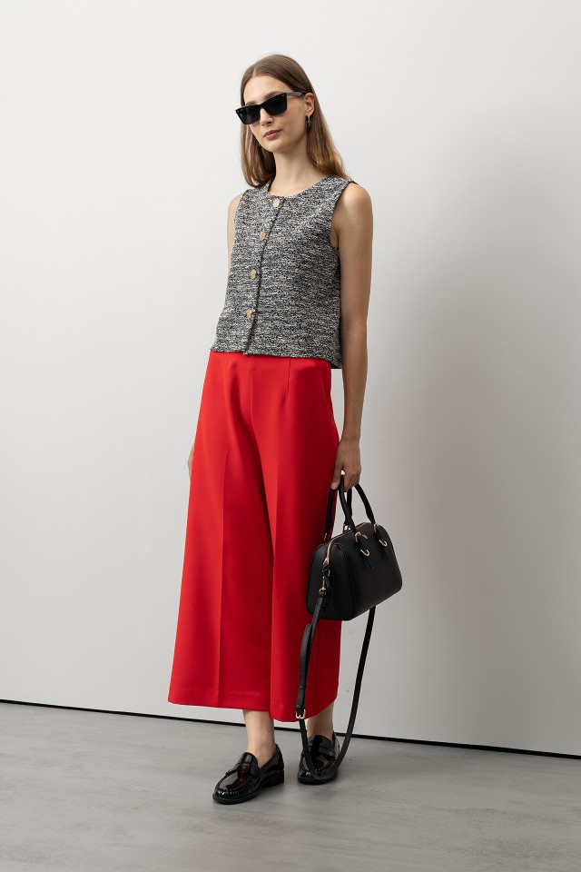 Pantalón Culotte con Pliegues Pantalón Culotte con Pliegues