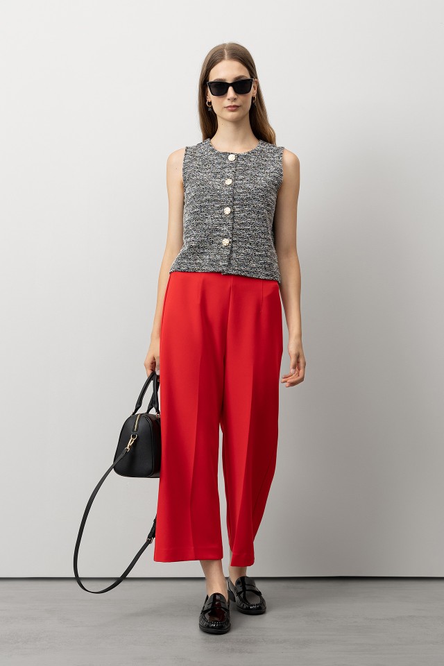 Culotte Pants with Pleats