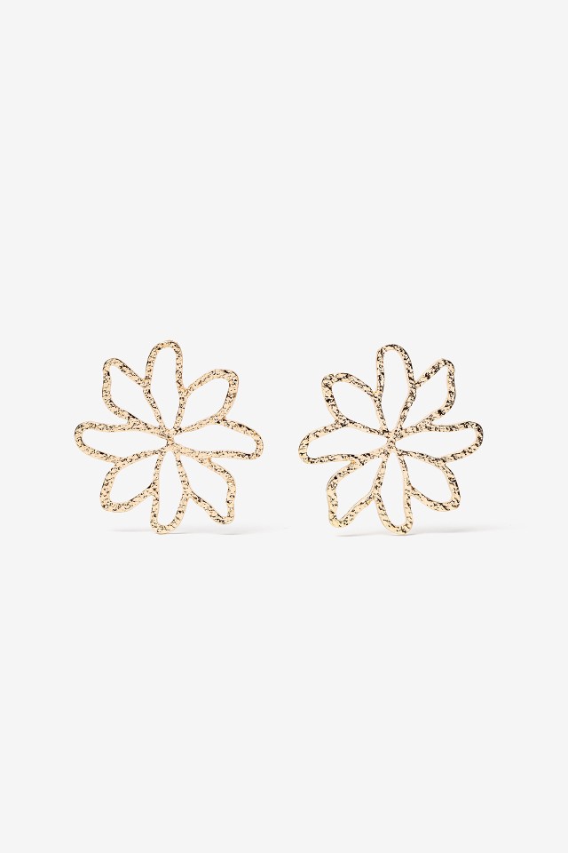 Pendientes flor dorados