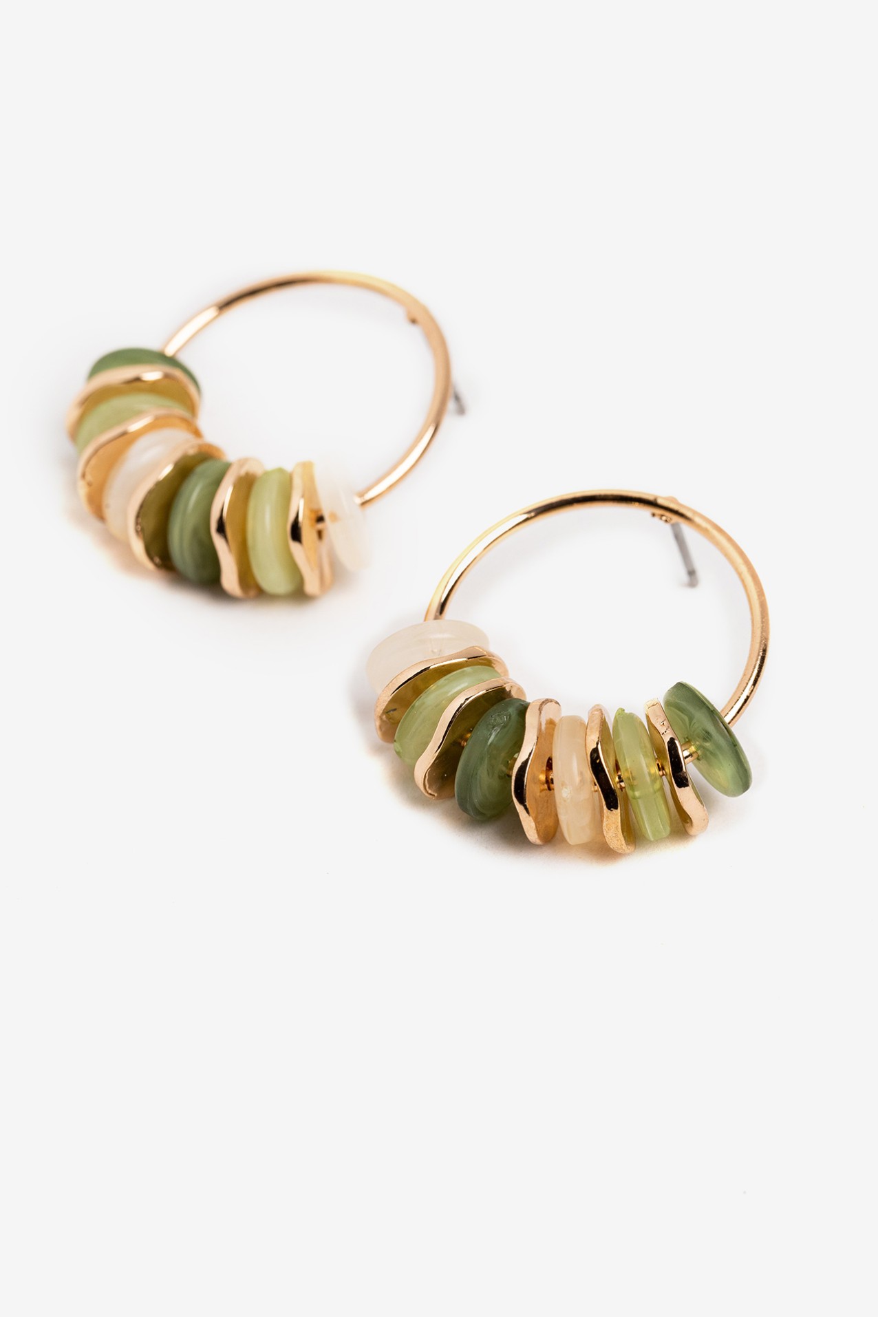 Brincos Dourados com Pedras