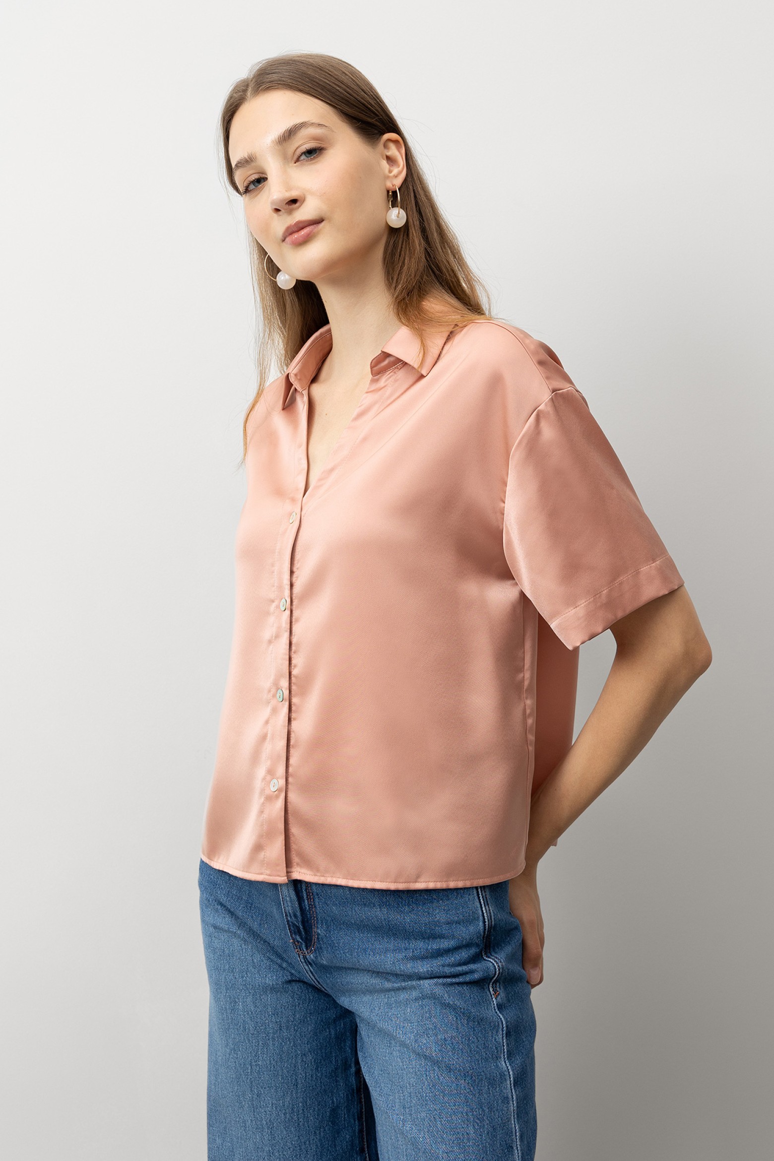 Relaxed Satin Shirt