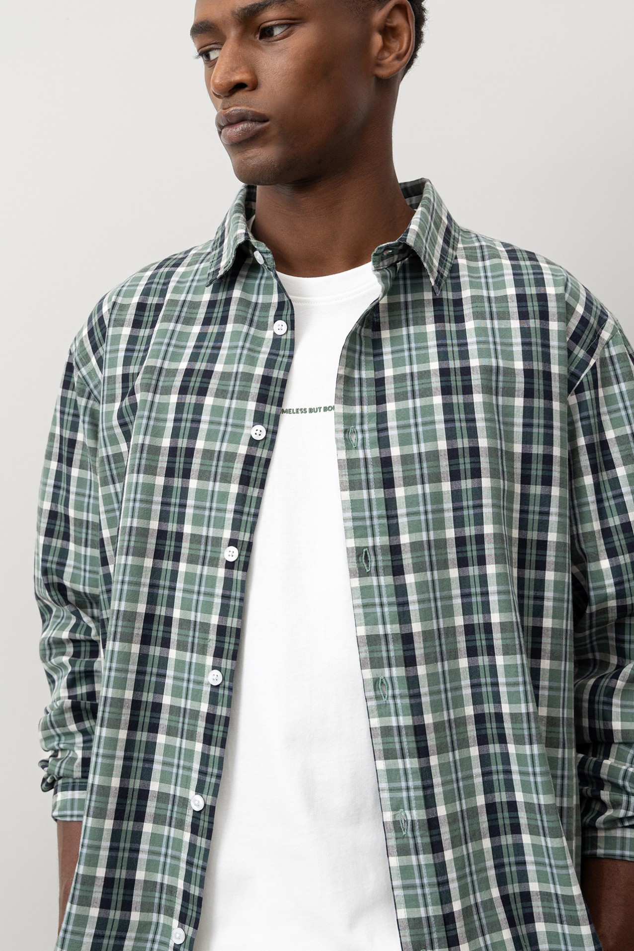 Relaxed Shirt with Plaid Print