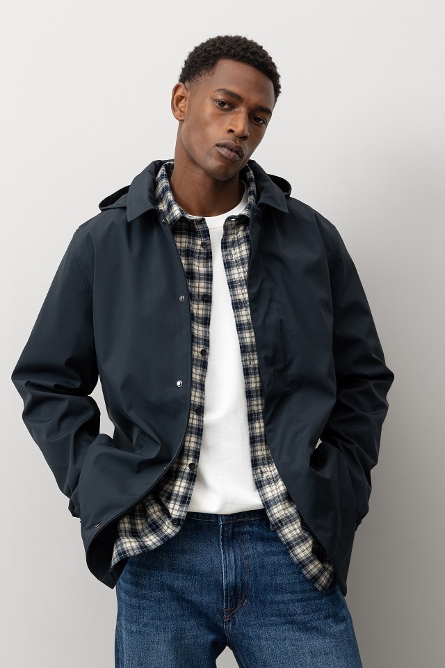 Long Coat with Removable Hood Long Coat with Removable Hood