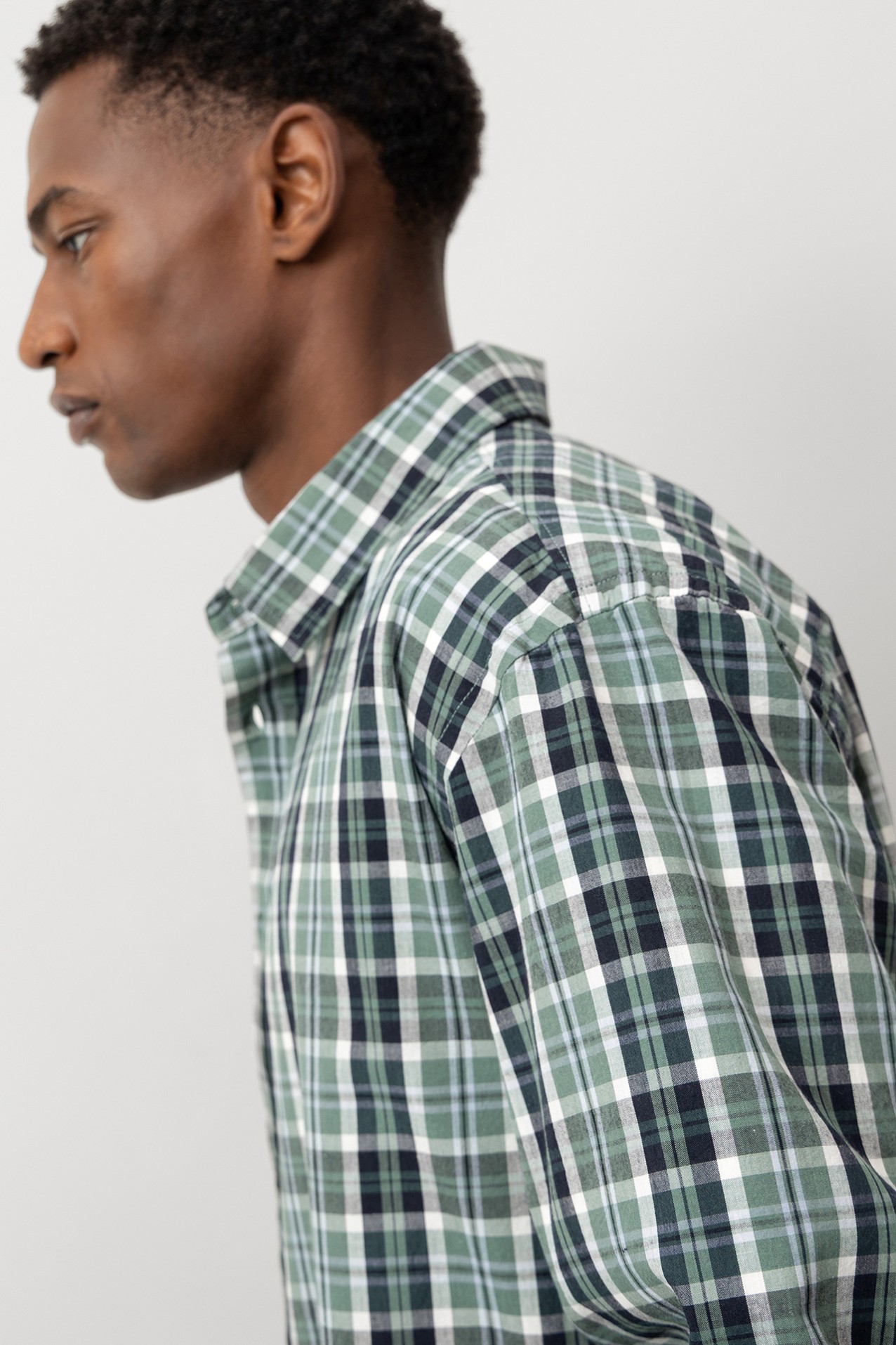 Relaxed Shirt with Plaid Print