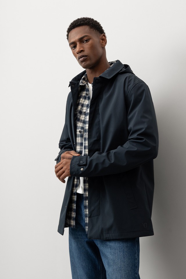 Long Coat with Removable Hood Long Coat with Removable Hood