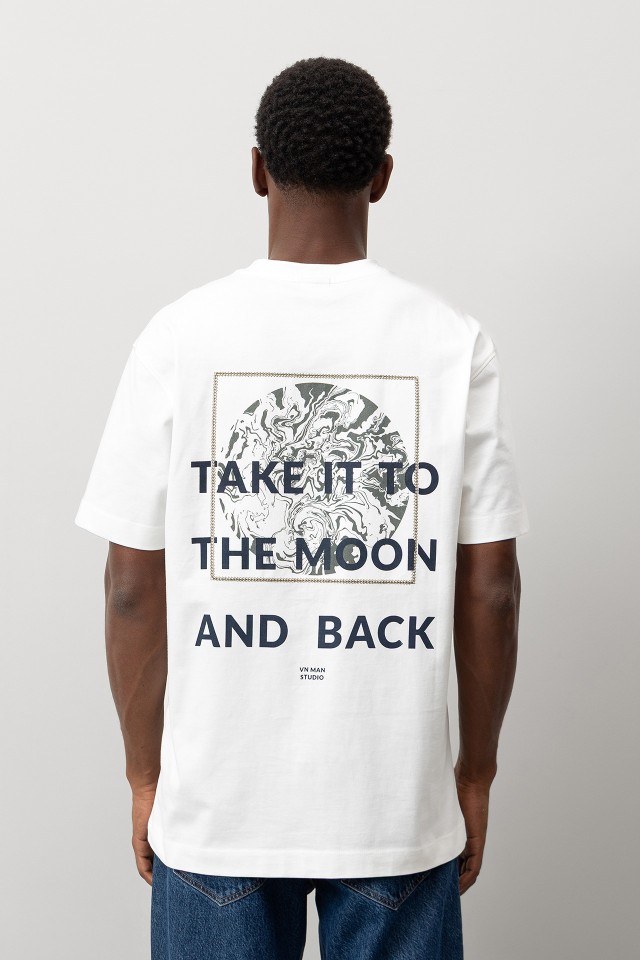 Relaxed T-shirt with Embroidered Back