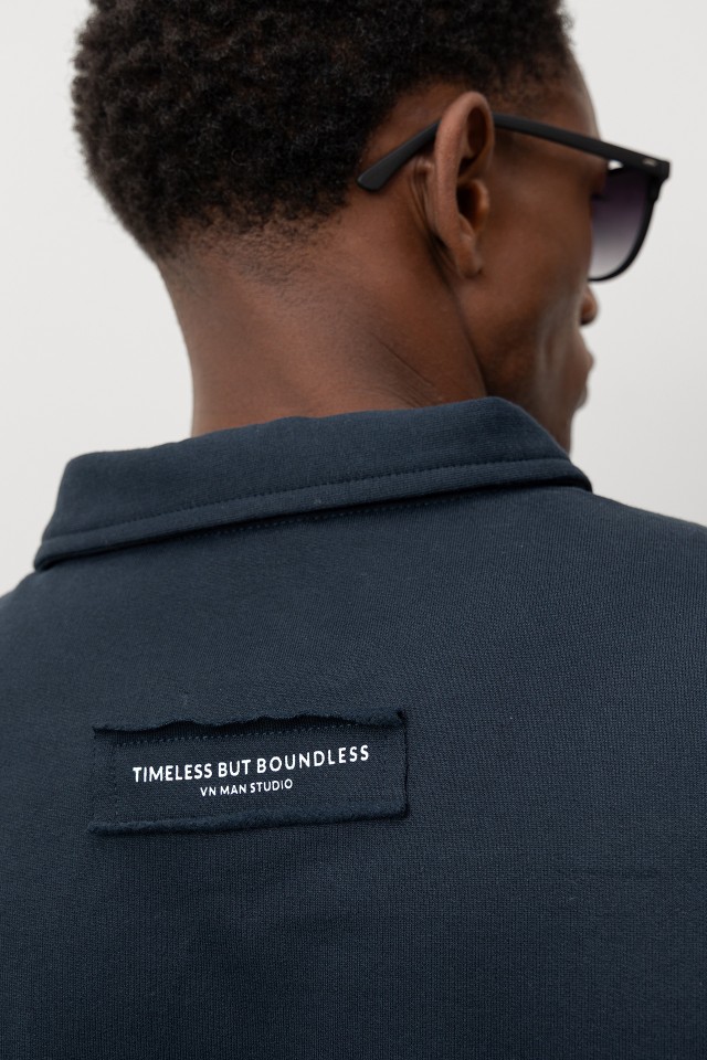 Relaxed Fit Polo Sweatshirt