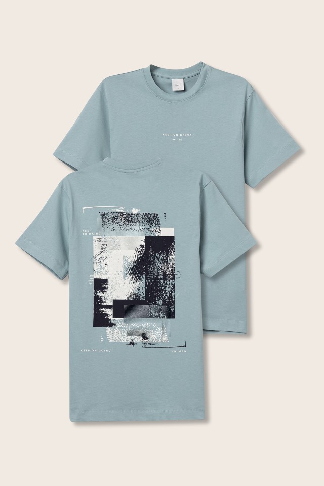 T-shirt com Costas Estampadas T-shirt com Costas Estampadas