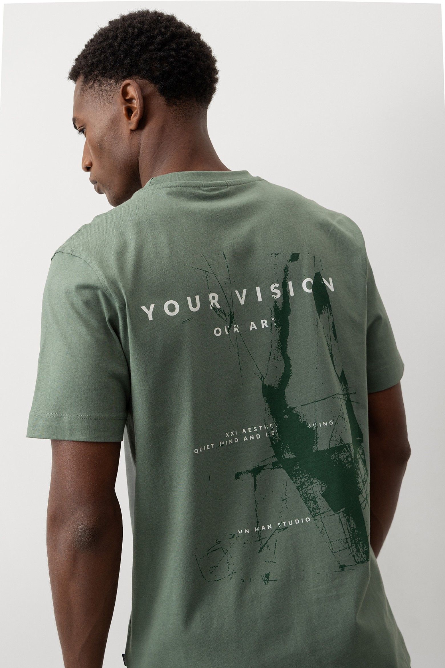 T-shirt with Printed Back