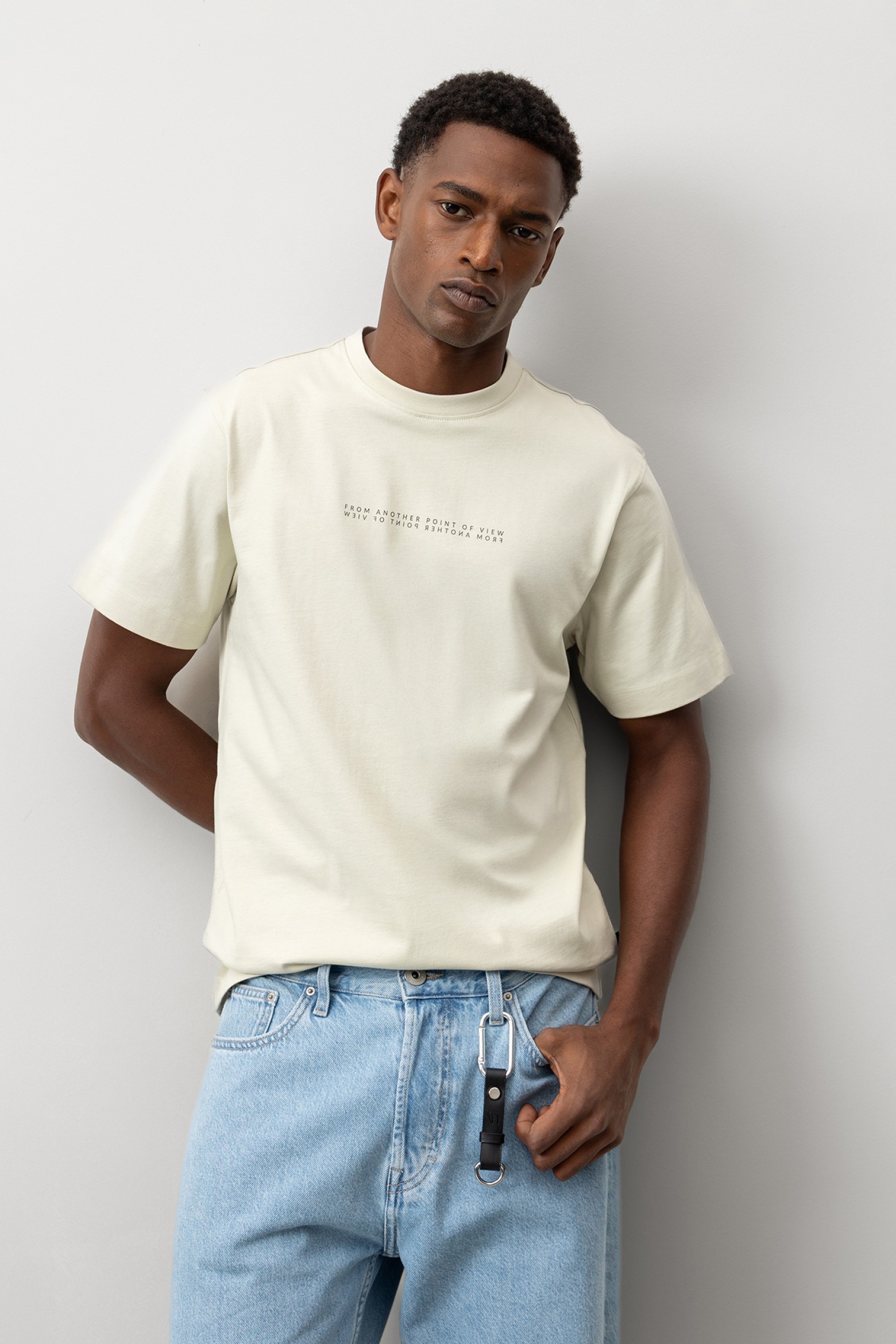T-shirt with Printed Back