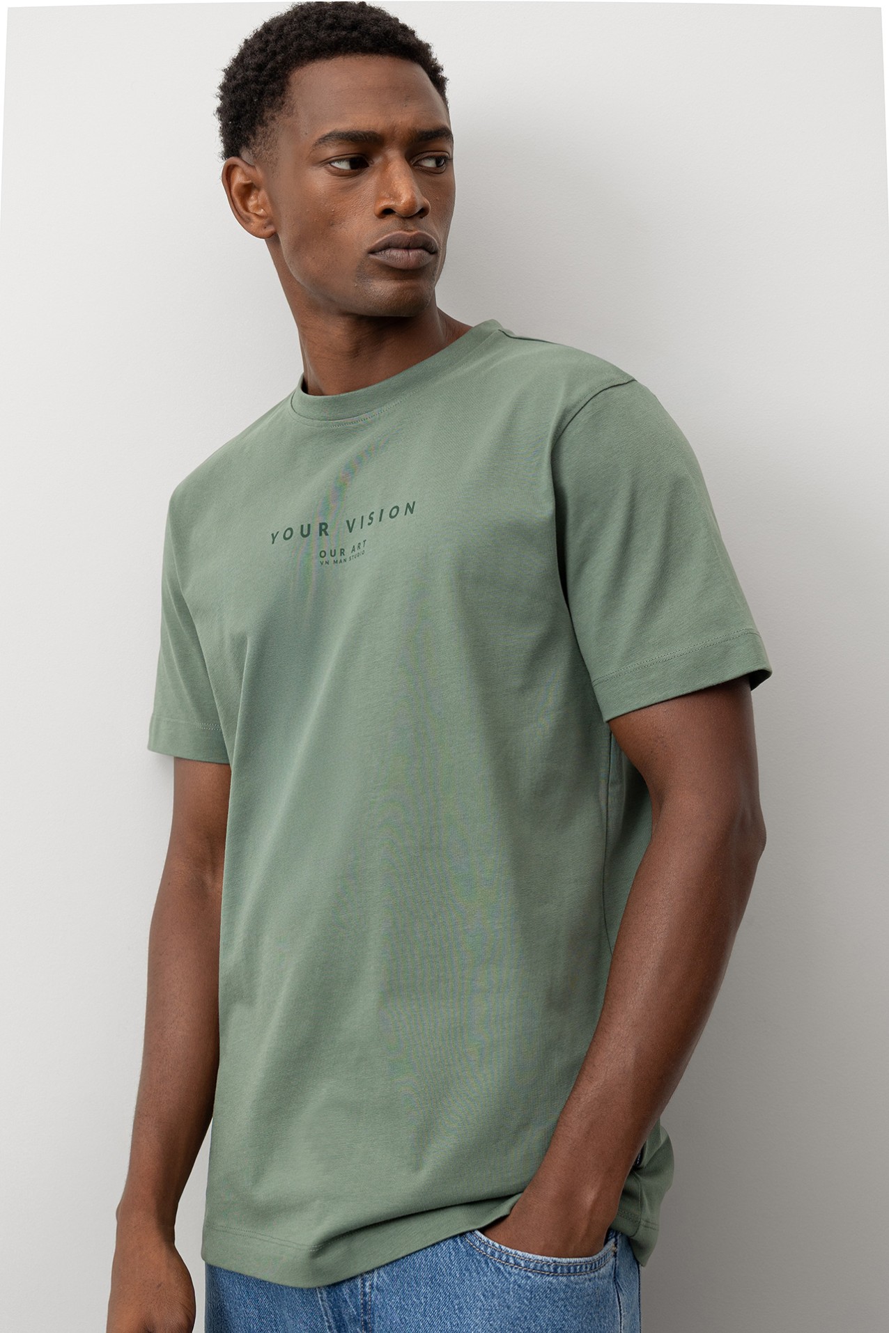 T-shirt with Printed Back