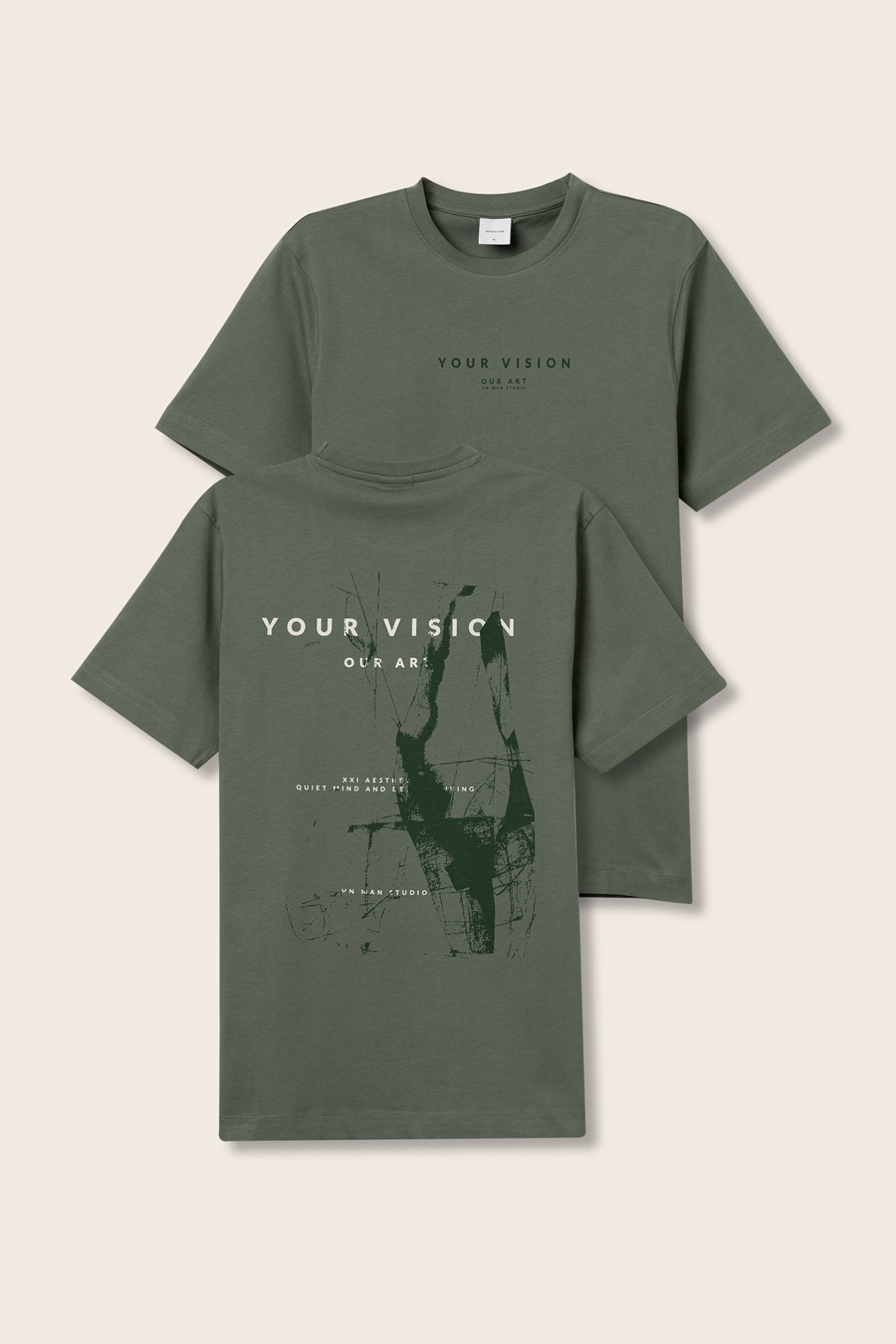 T-shirt with Printed Back