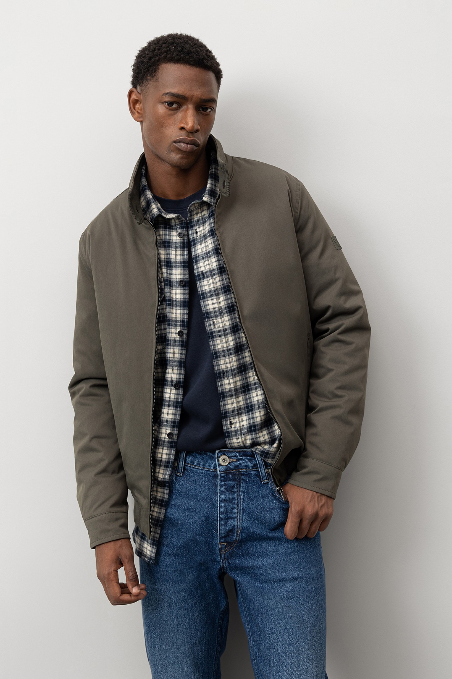 Chaqueta Acolchada con Cuello Alto