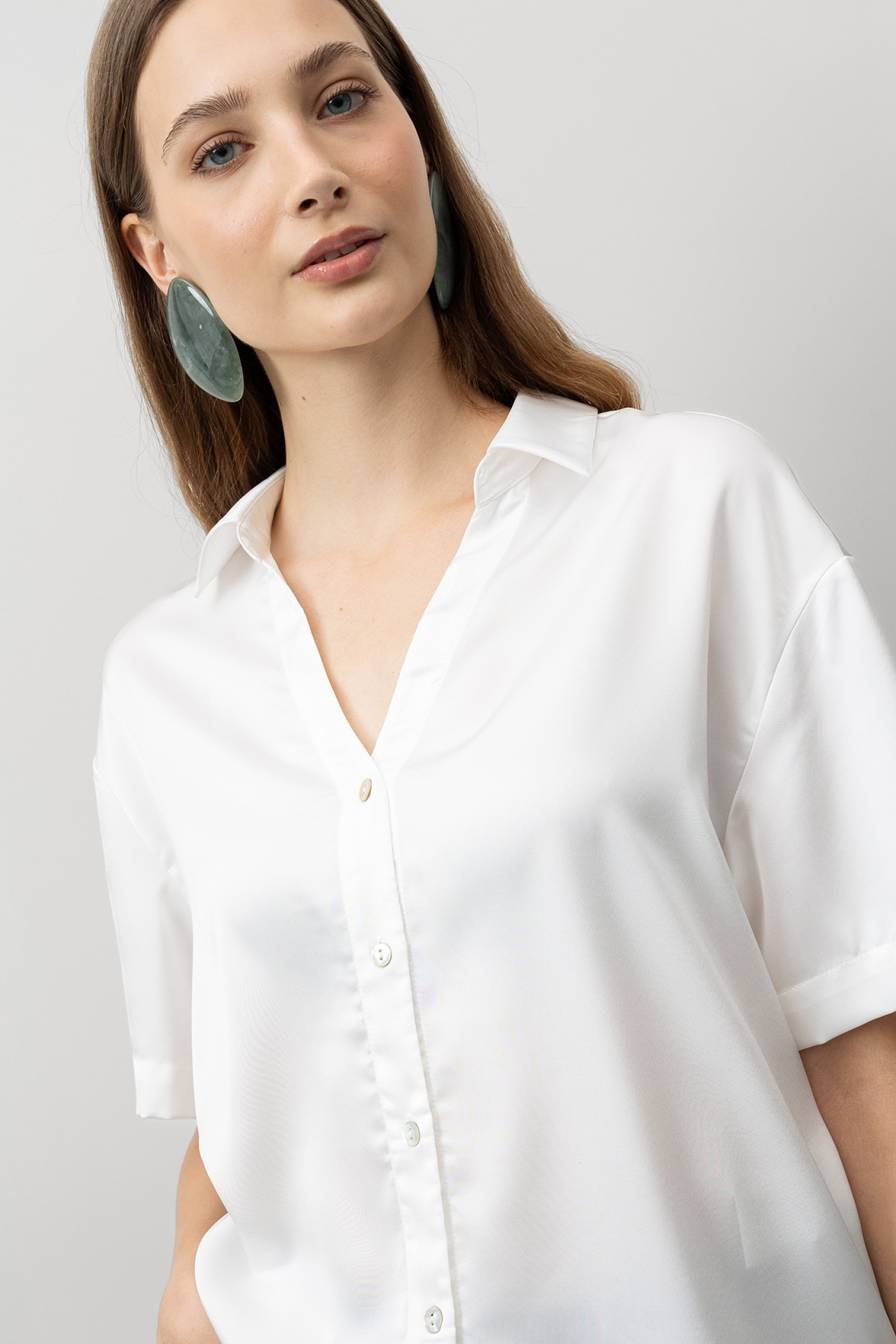 Relaxed Satin Shirt