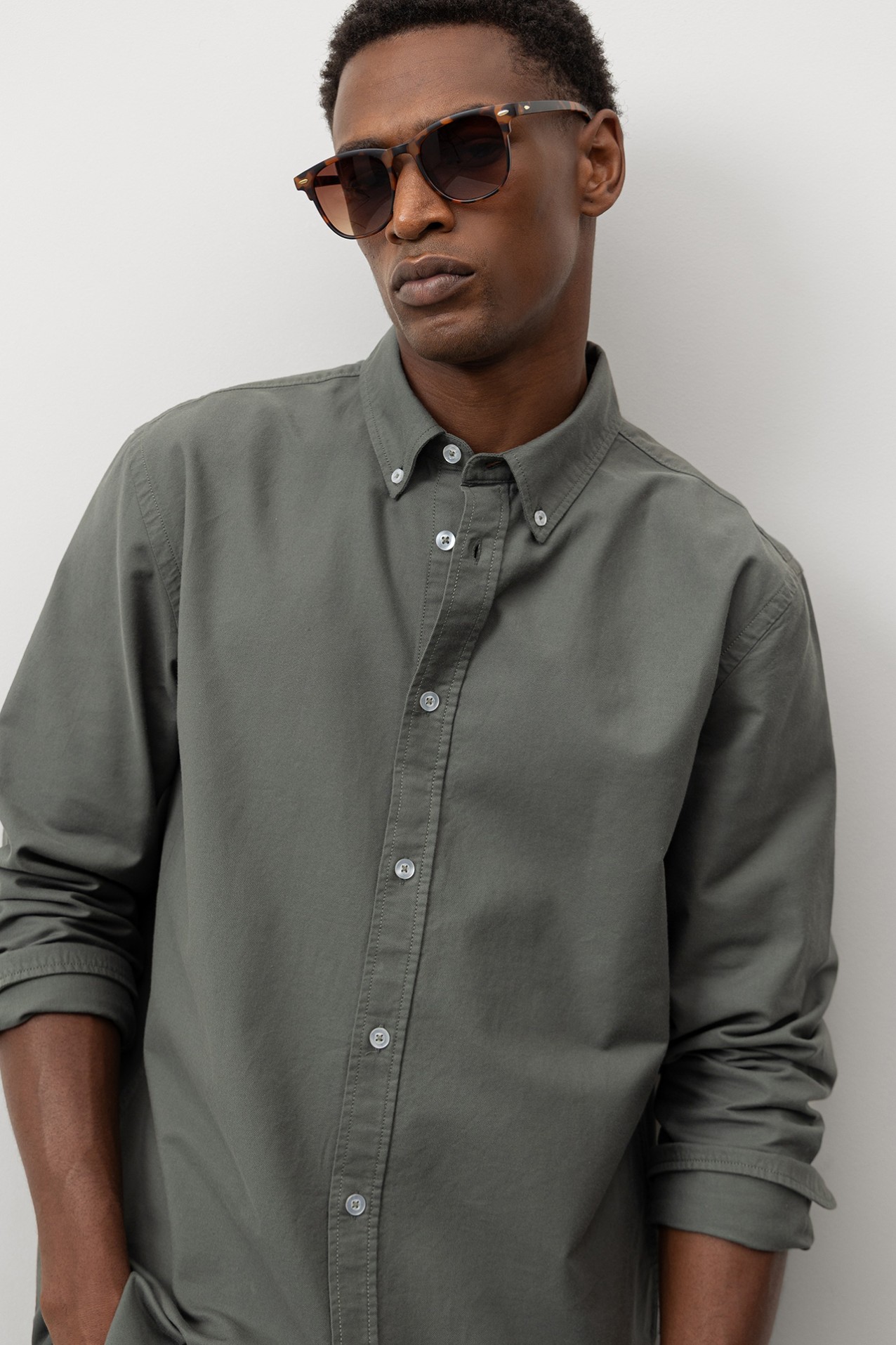 Camisa de Algodo Lisa