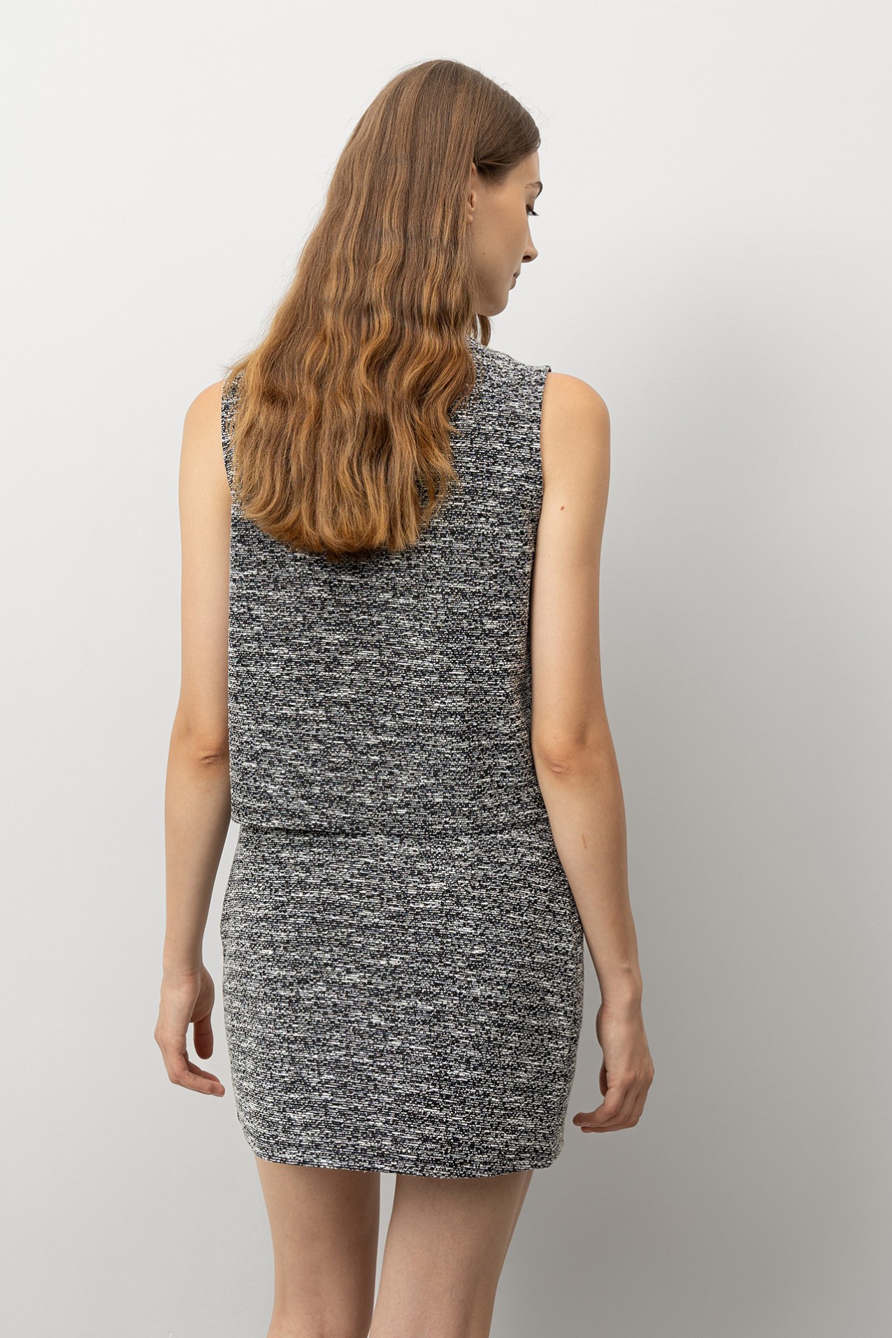 Textured Bicolour Knit Vest