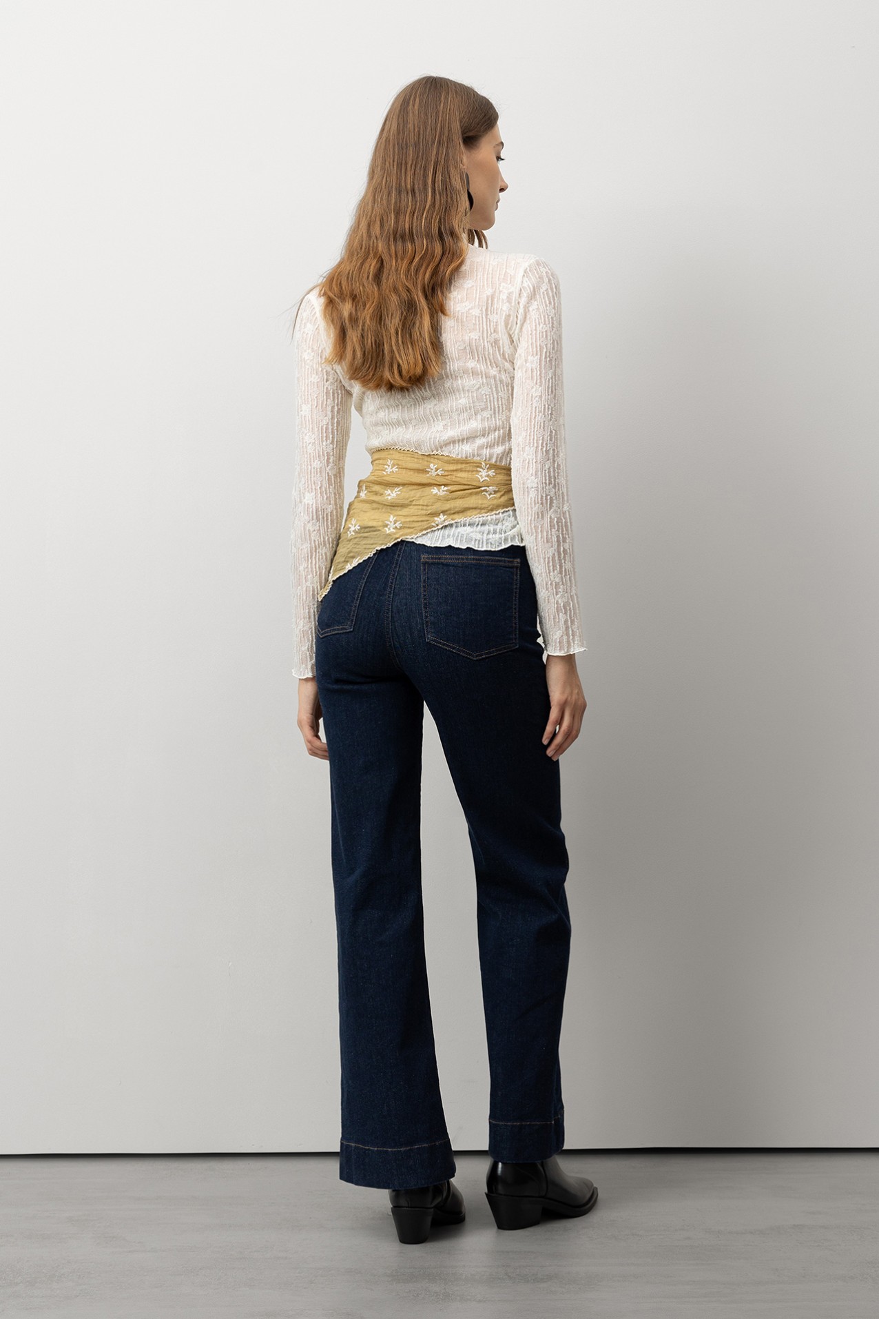 Dark Blue Wide Jeans