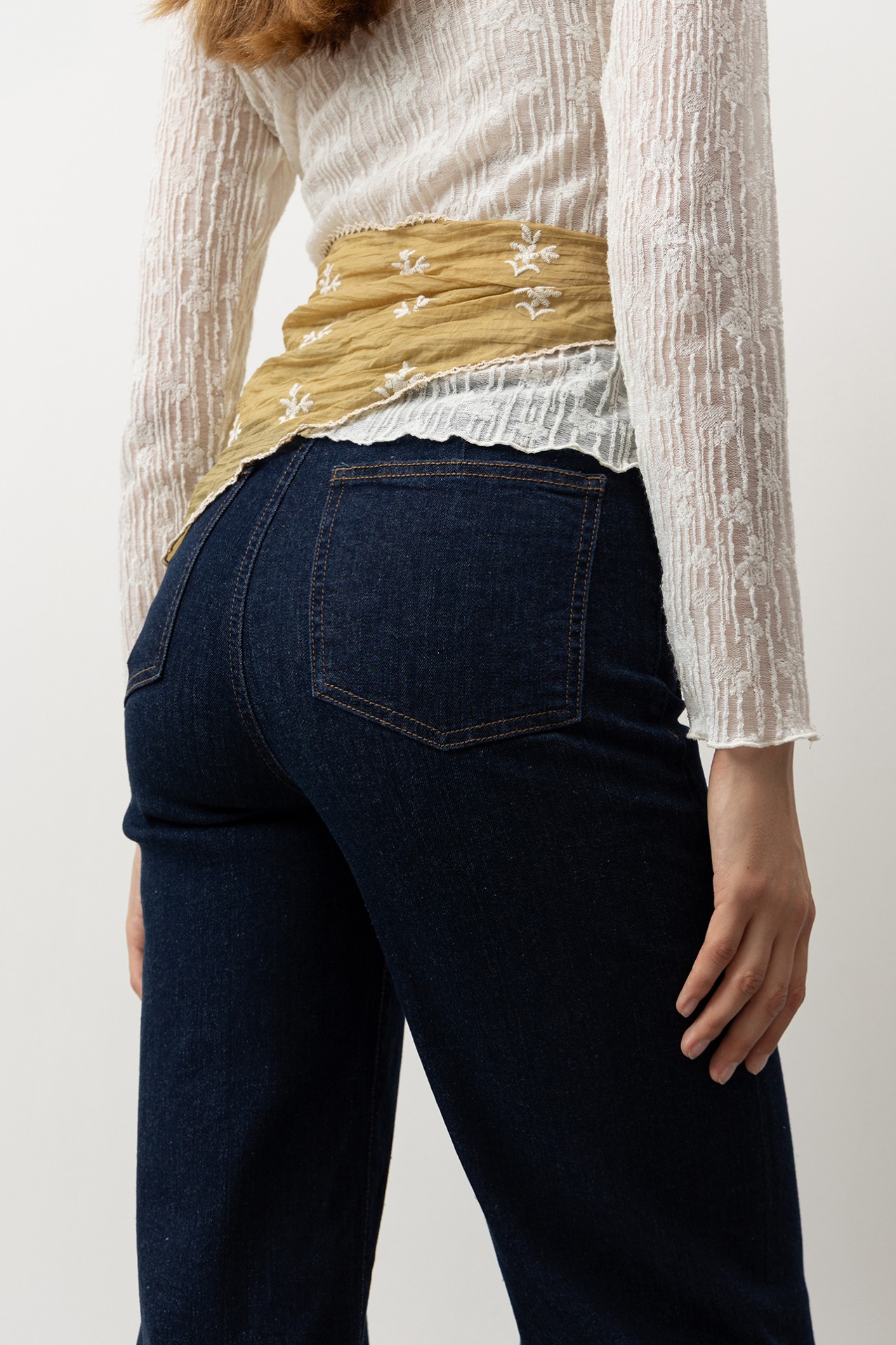 Dark Blue Wide Jeans