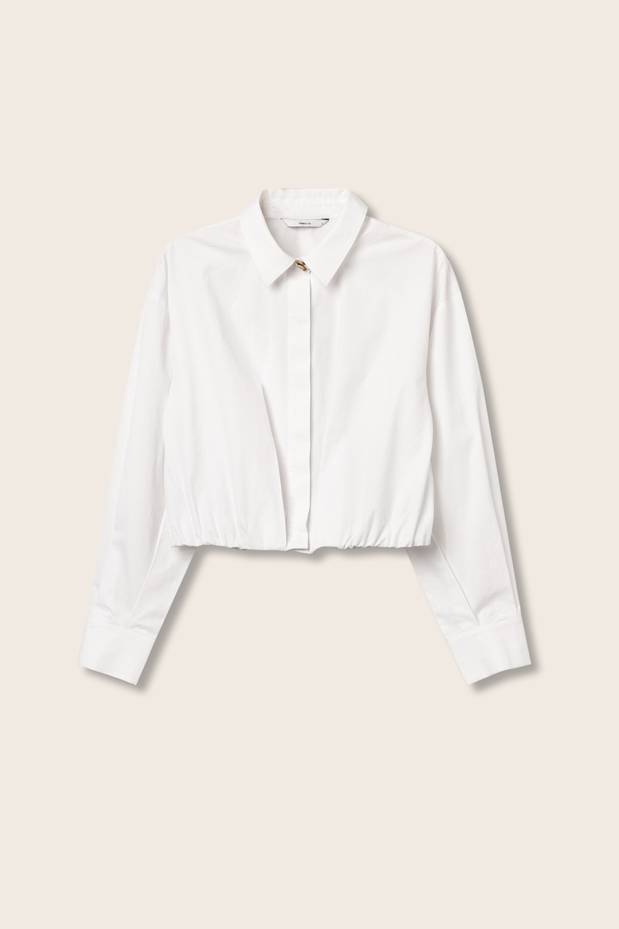Relaxed Shirt with Elastic Hem