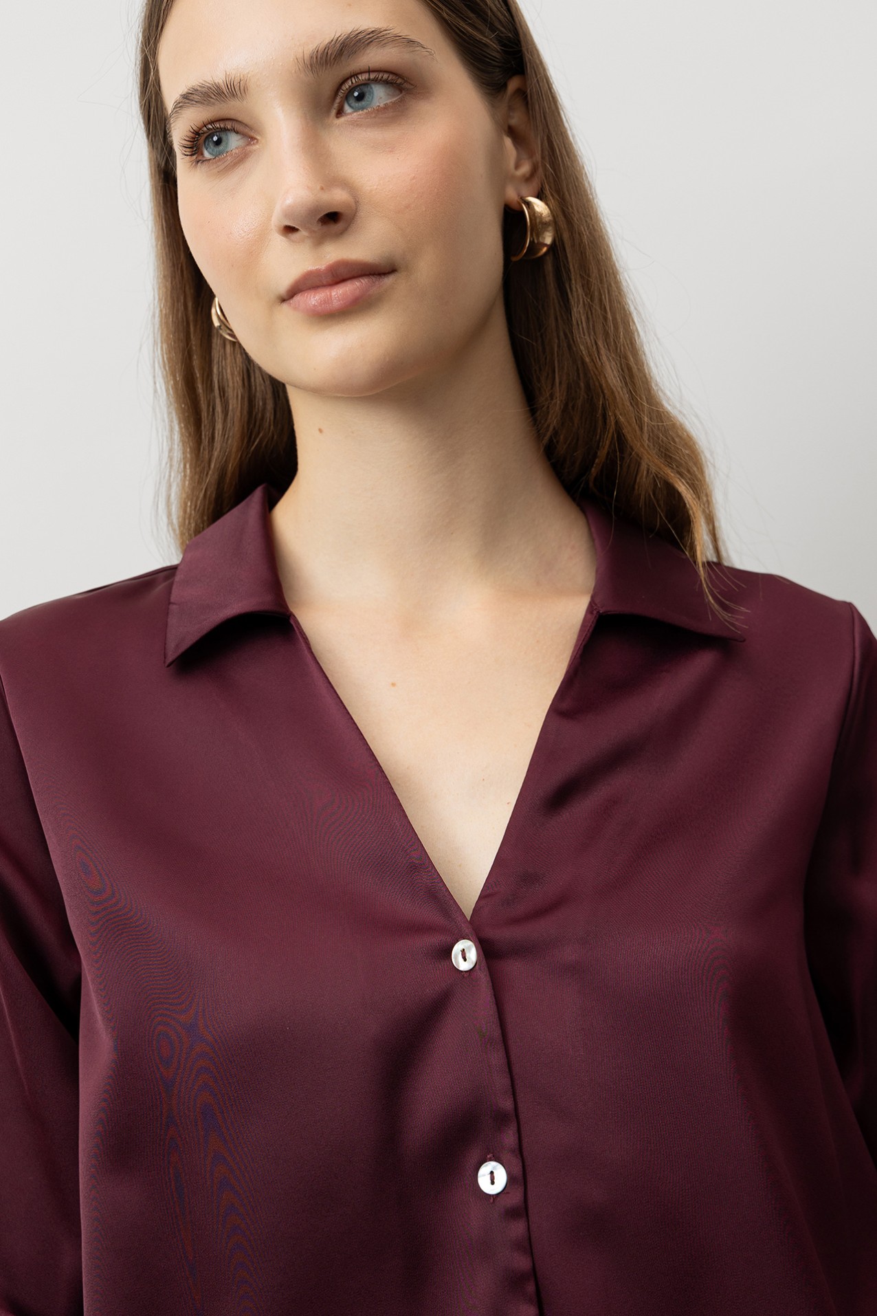 Satin Cropped Shirt