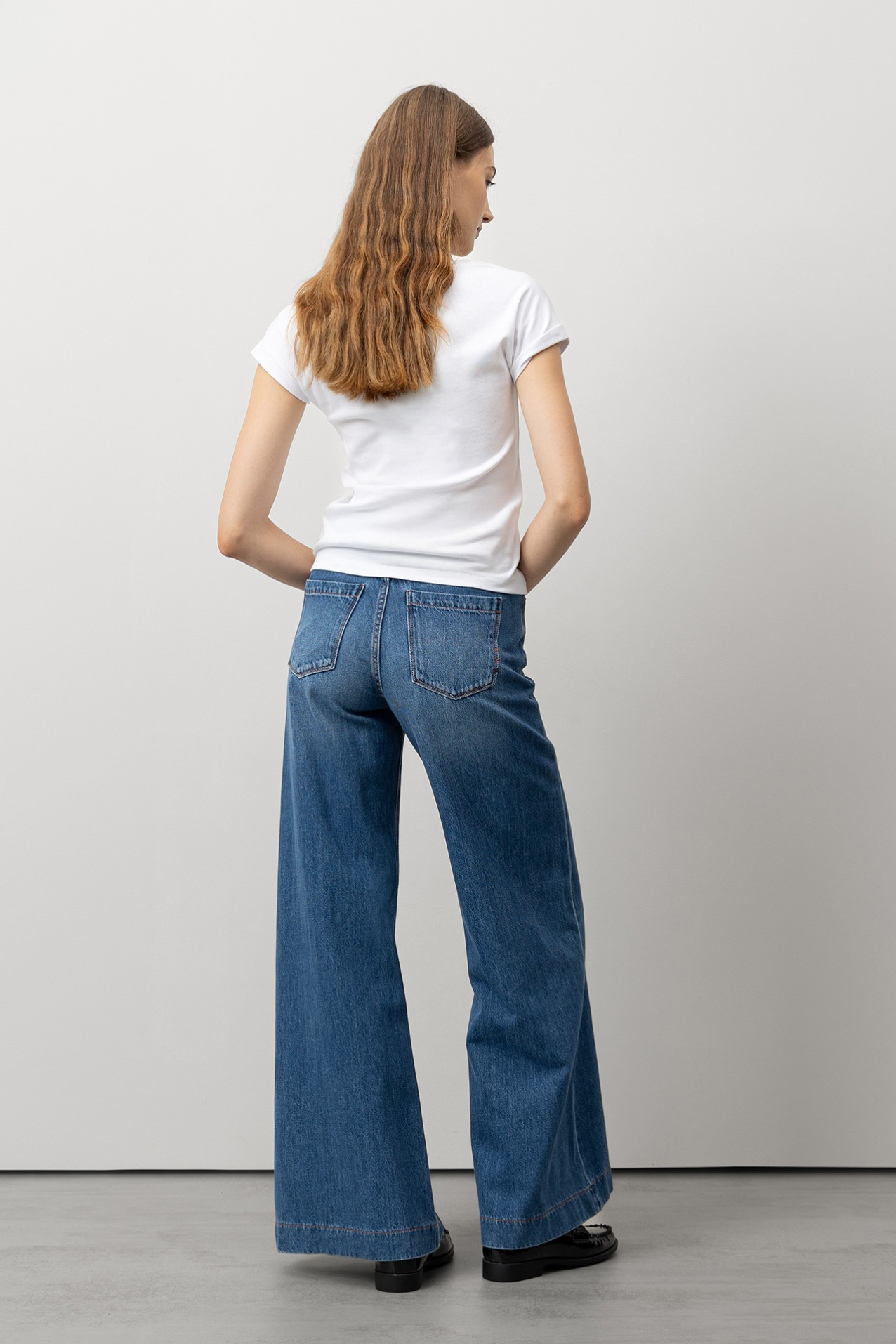 Wide-Leg Palazzo Jeans