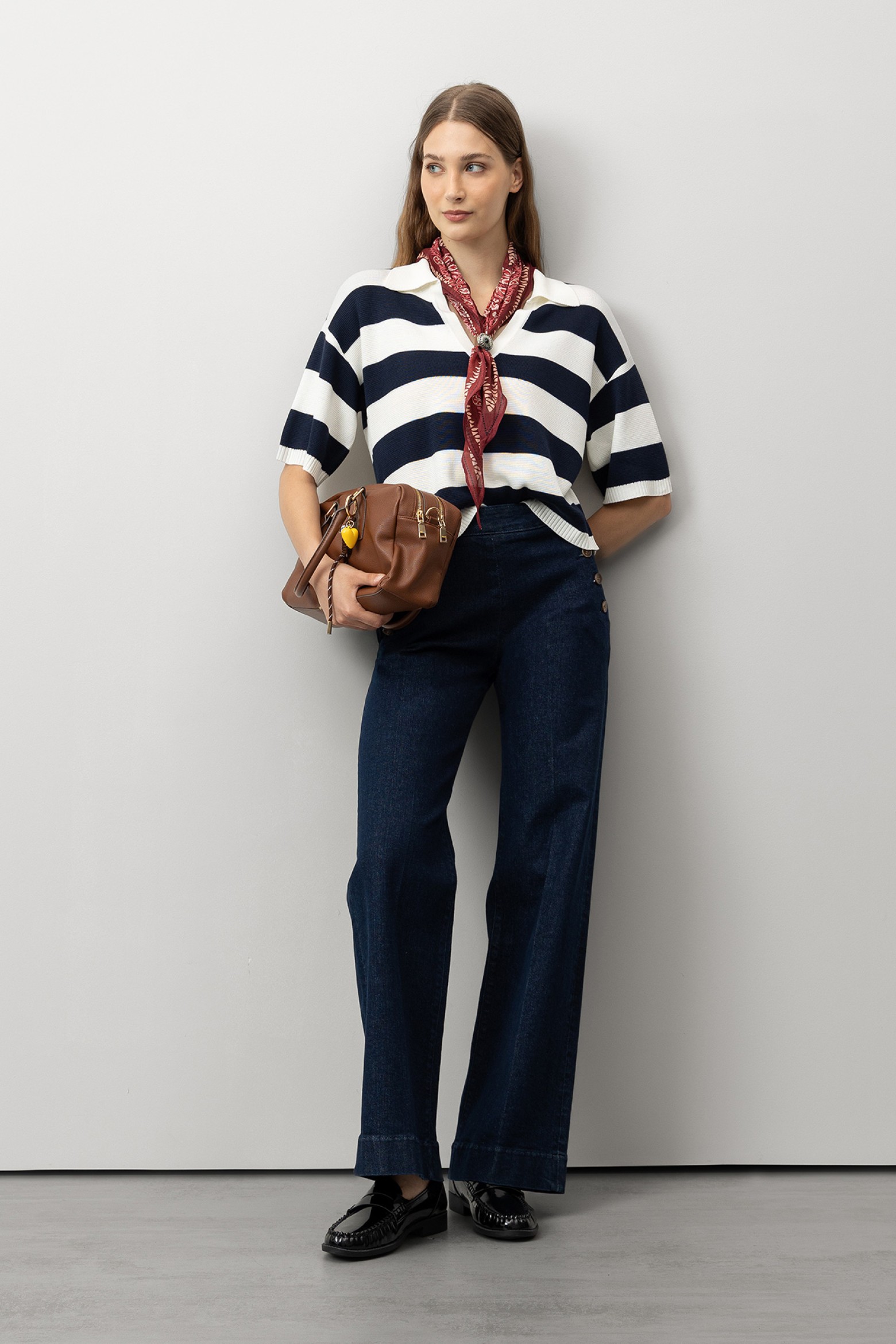 Jeans Wide Leg Carcela Dupla