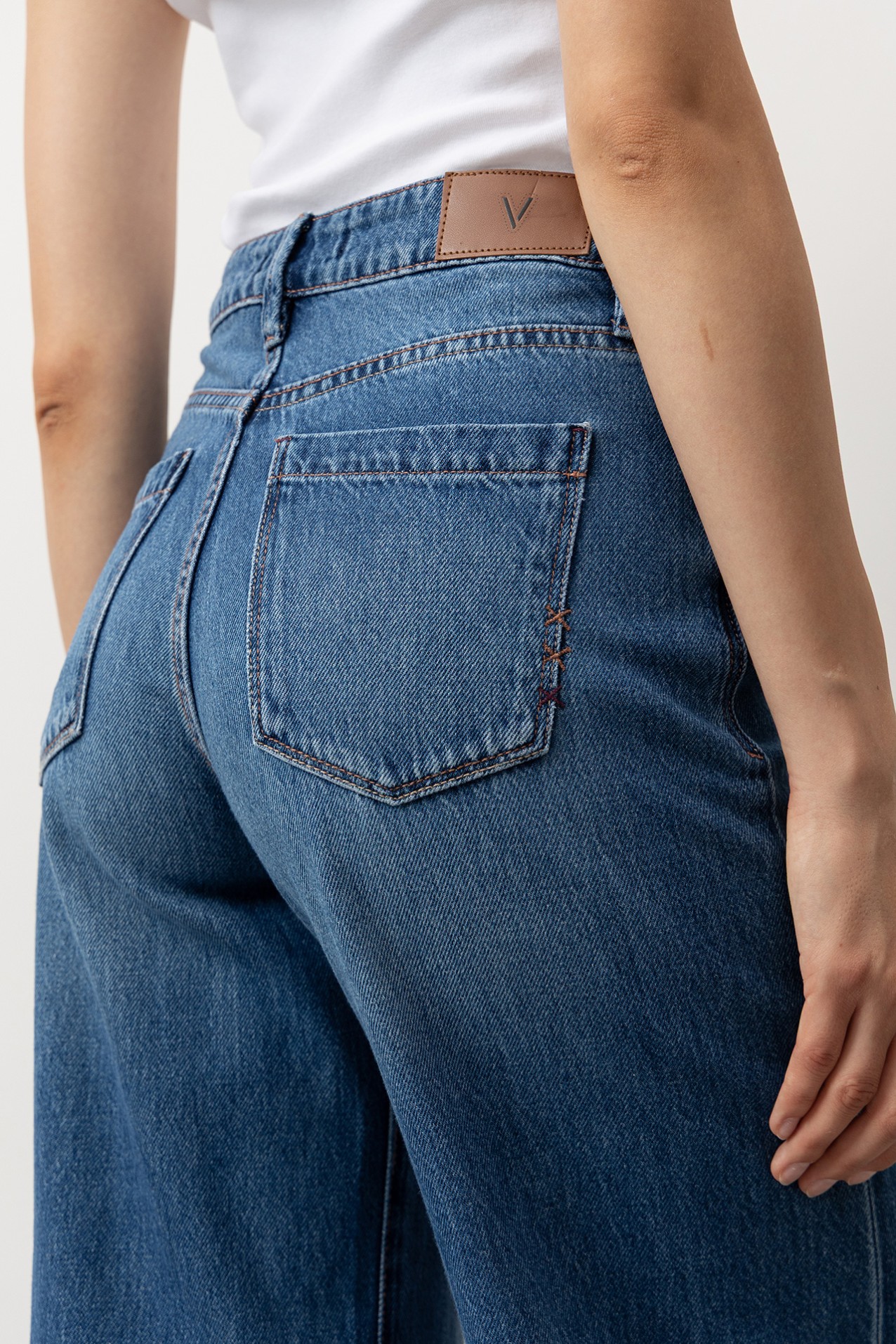 Wide-Leg Palazzo Jeans