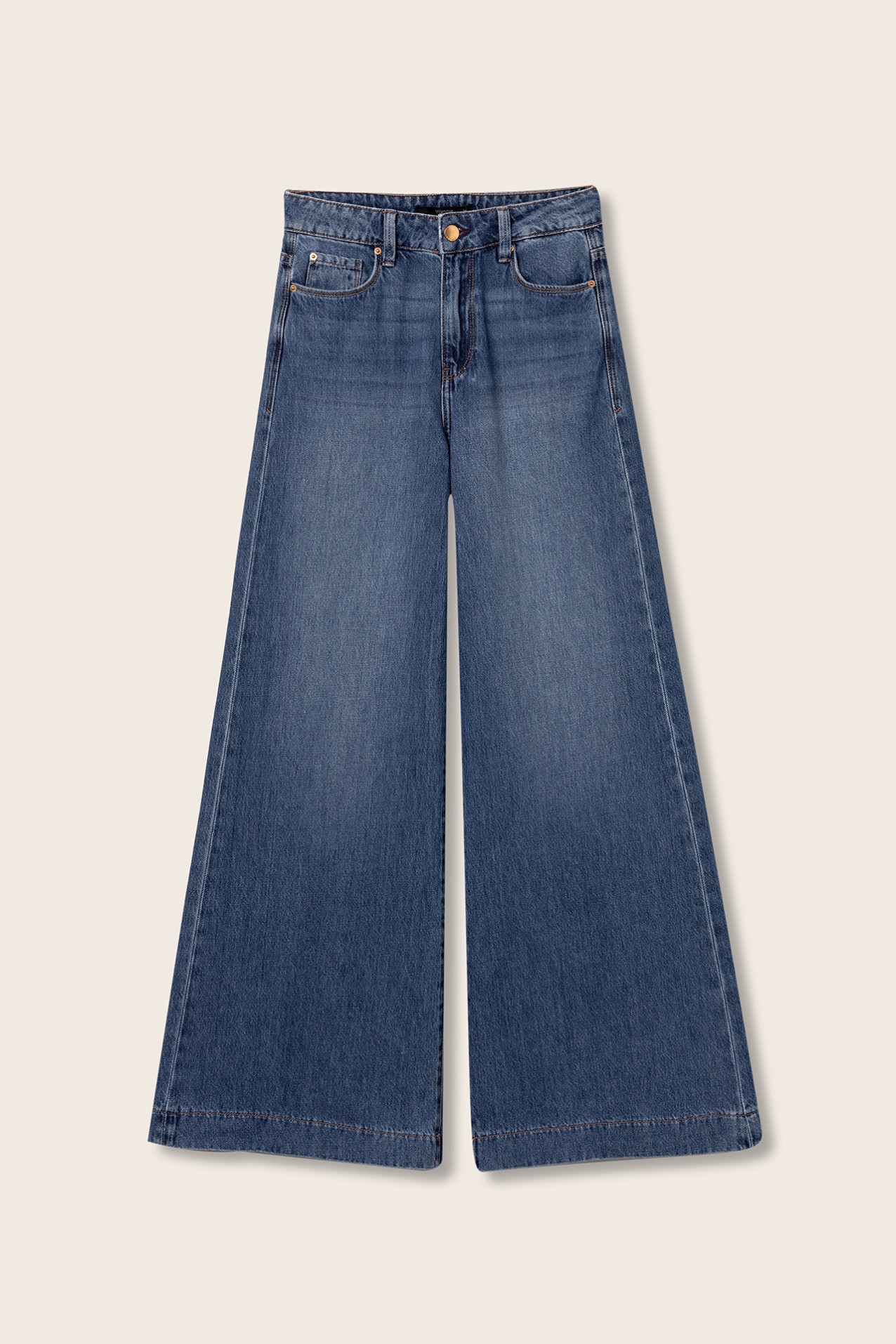 Wide-Leg Palazzo Jeans