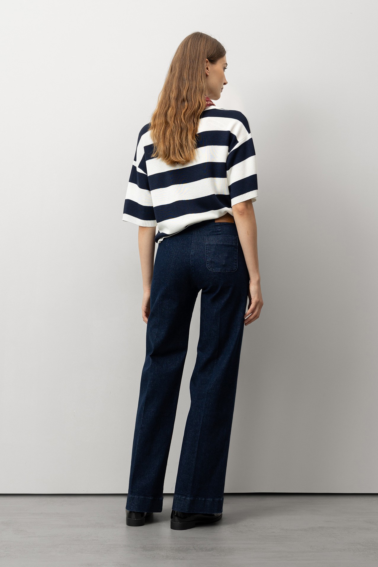 Wide Leg Jeans with Double Fly