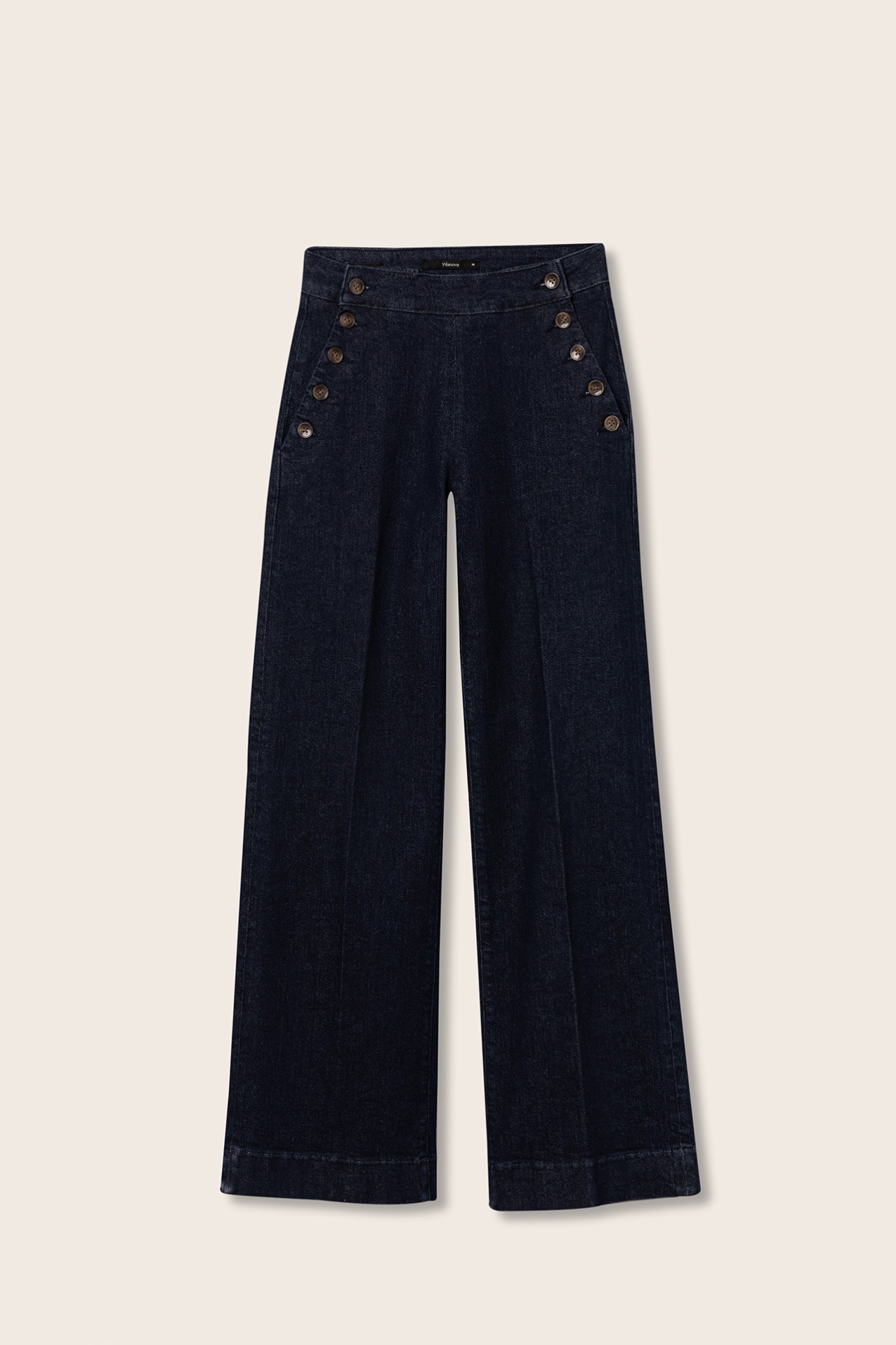 Wide Leg Jeans with Double Fly
