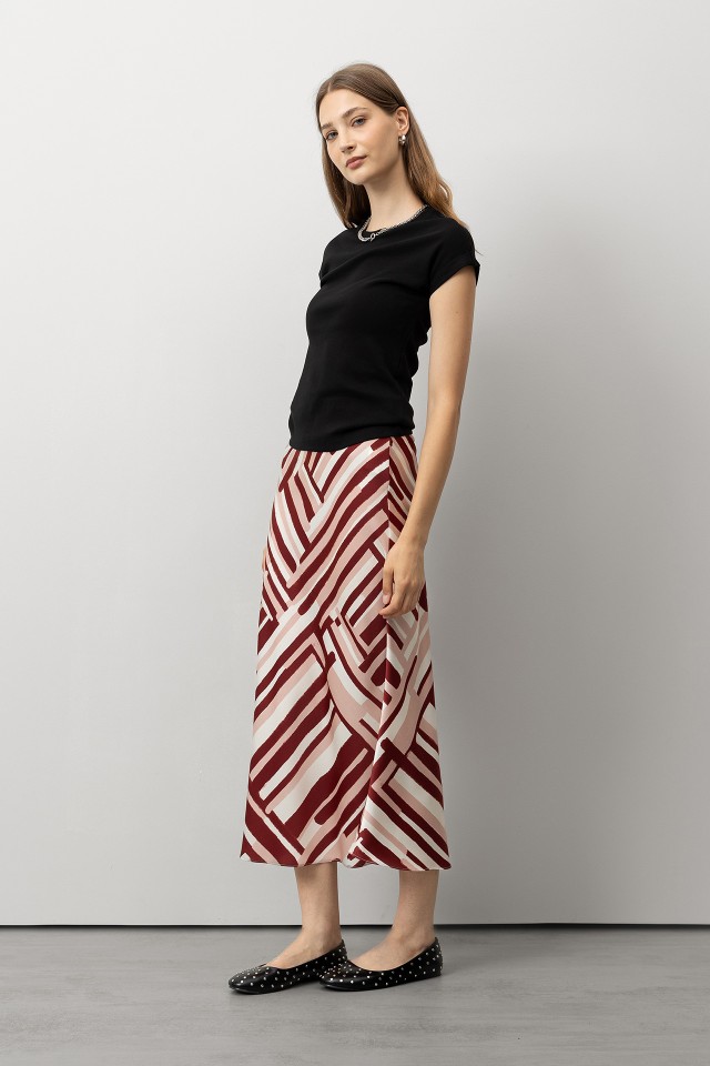Satin Midi Skirt