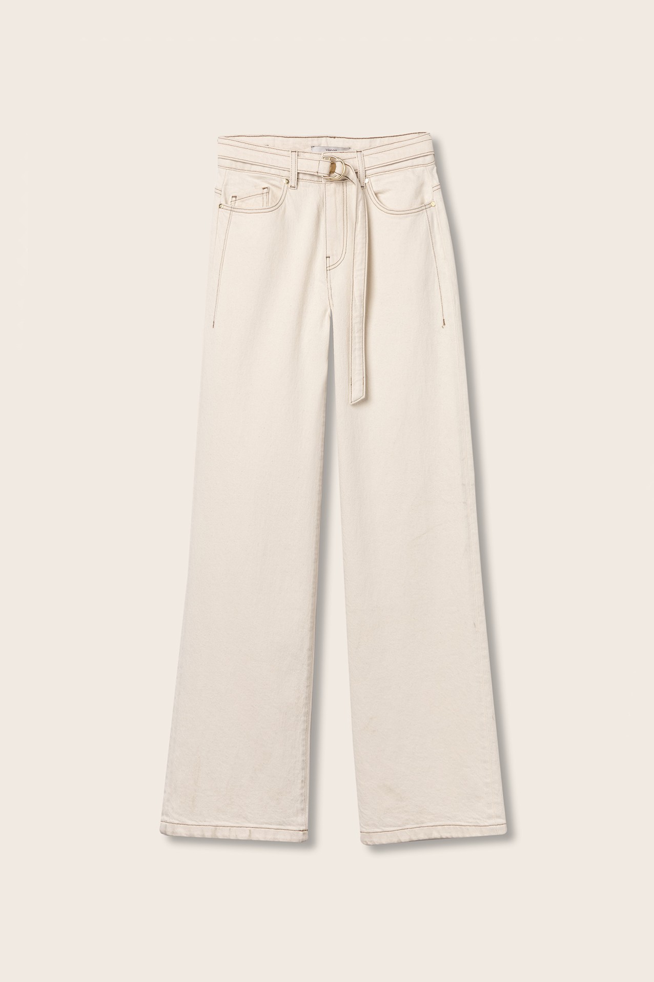 Wide Leg Jeans with Belt